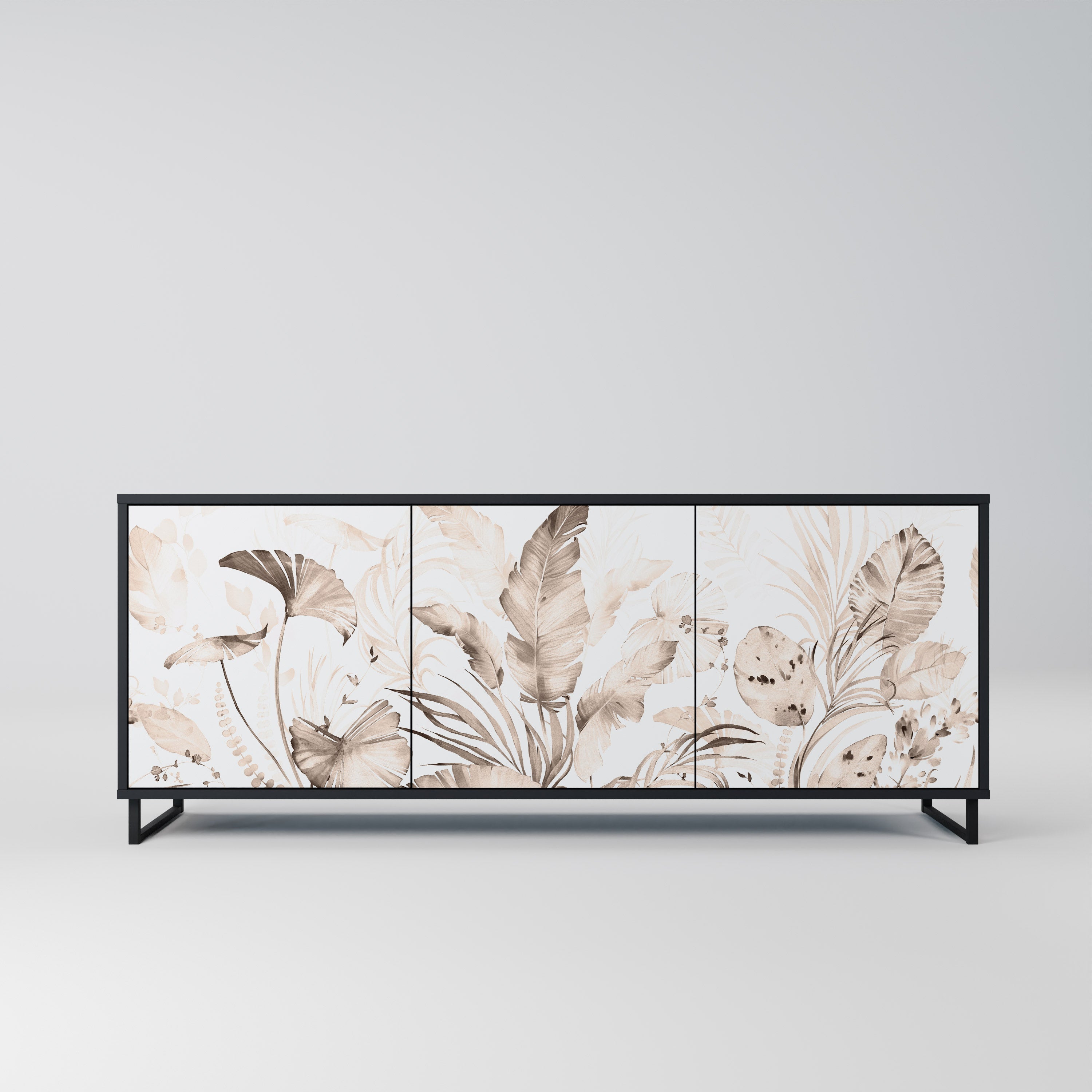 Buffet 3 portes WILD TENDERNESS en finition noire