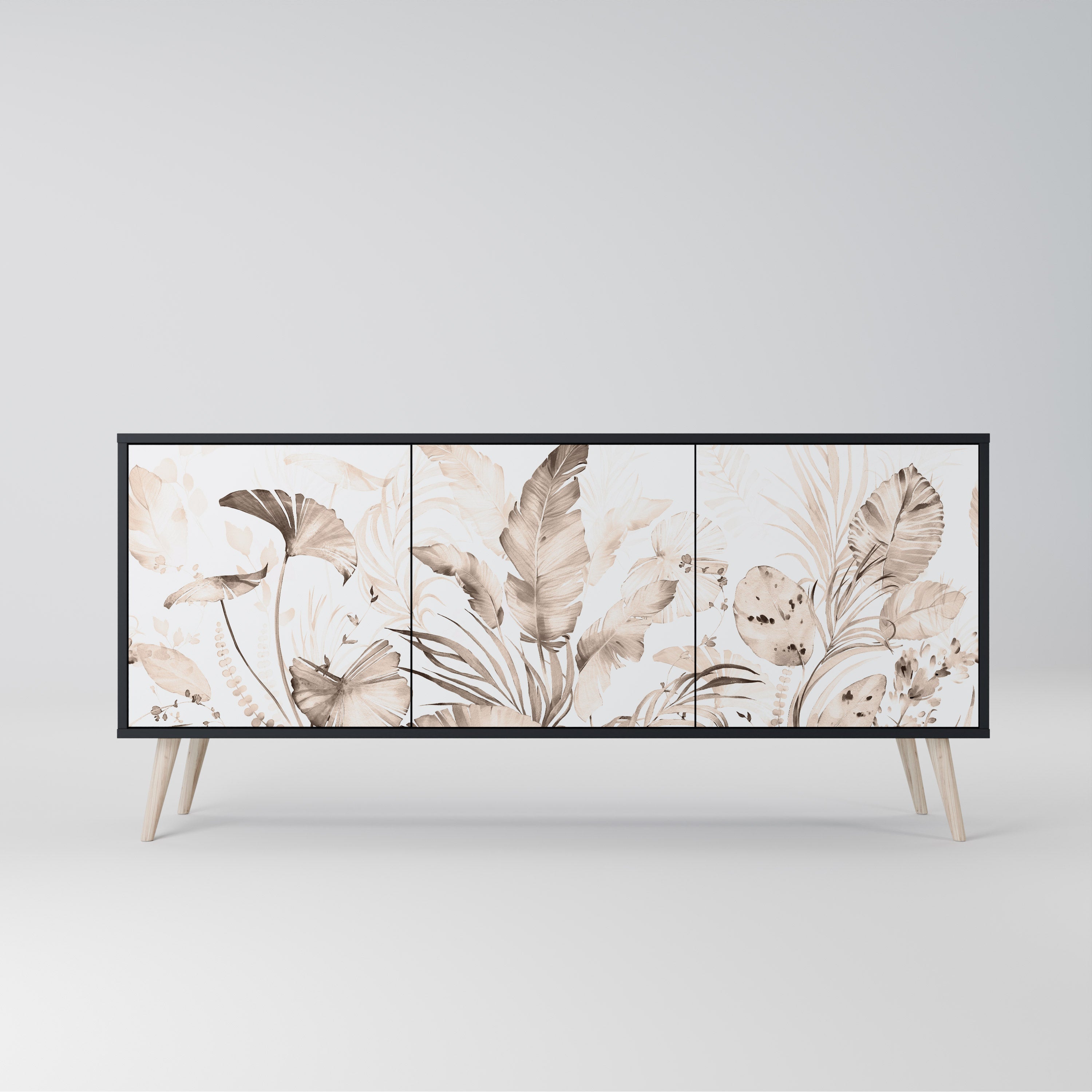 Buffet 3 portes WILD TENDERNESS en finition noire