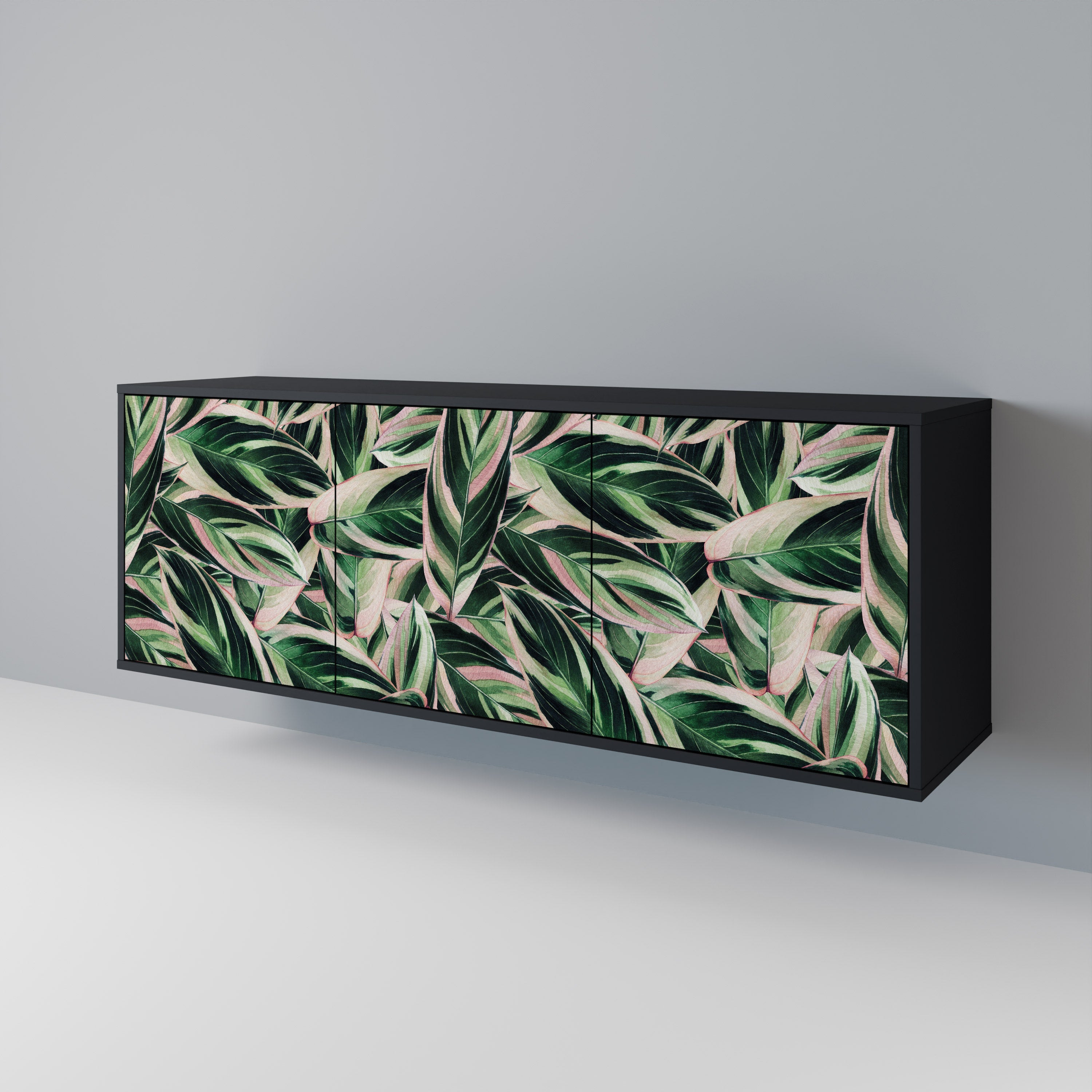 Buffet 3 portes EERIE STROMANTHE en finition noire