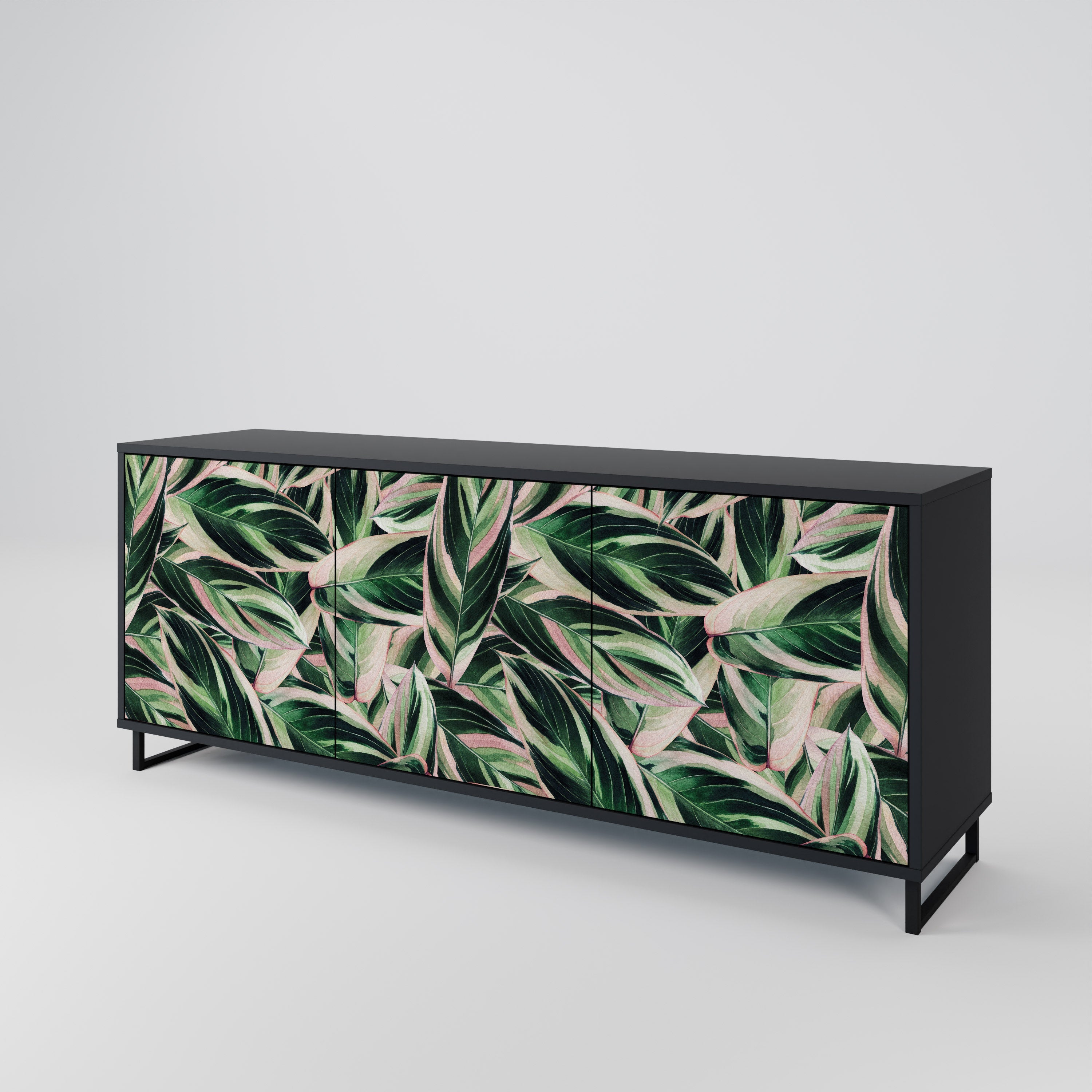 Buffet 3 portes EERIE STROMANTHE en finition noire