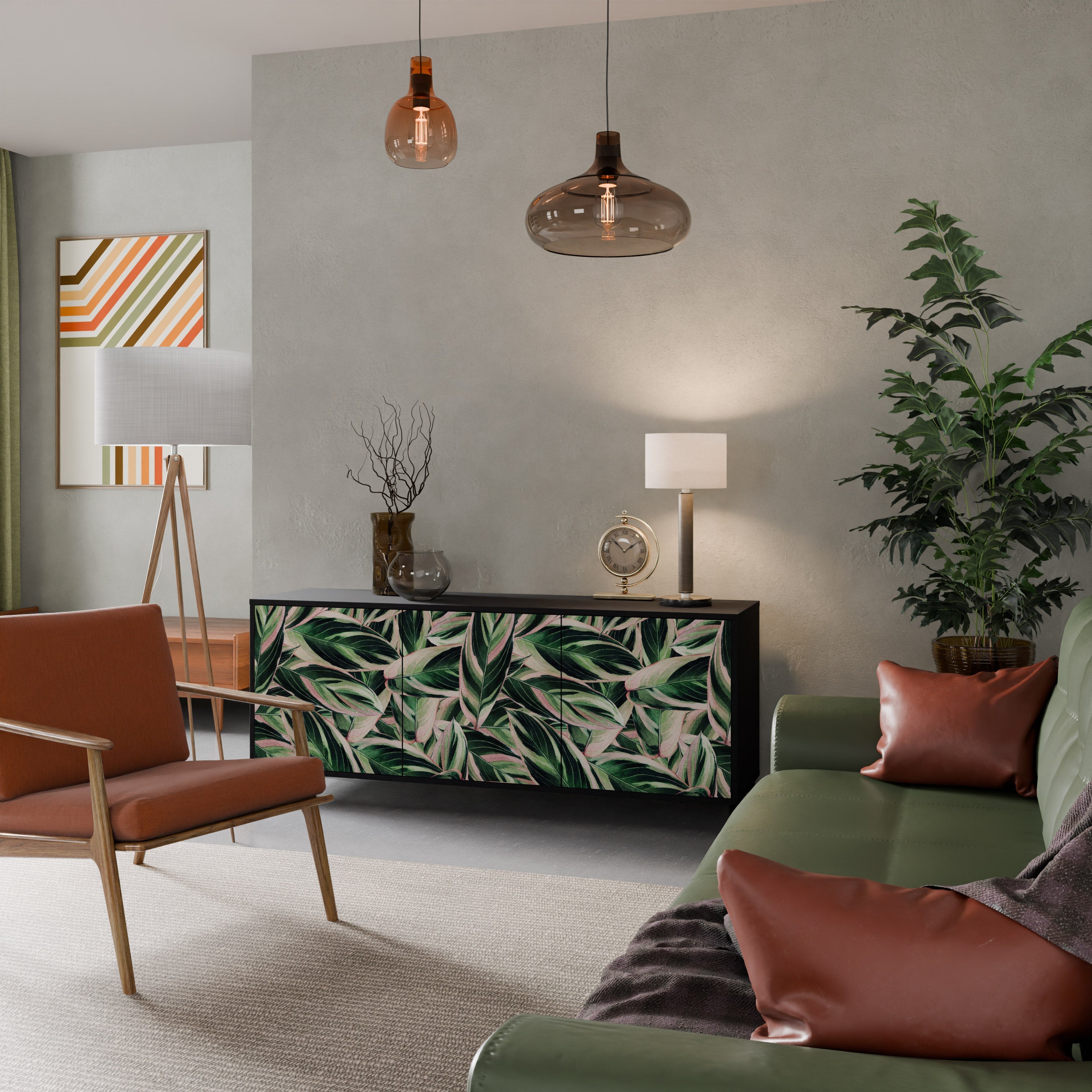 Buffet 3 portes EERIE STROMANTHE en finition noire