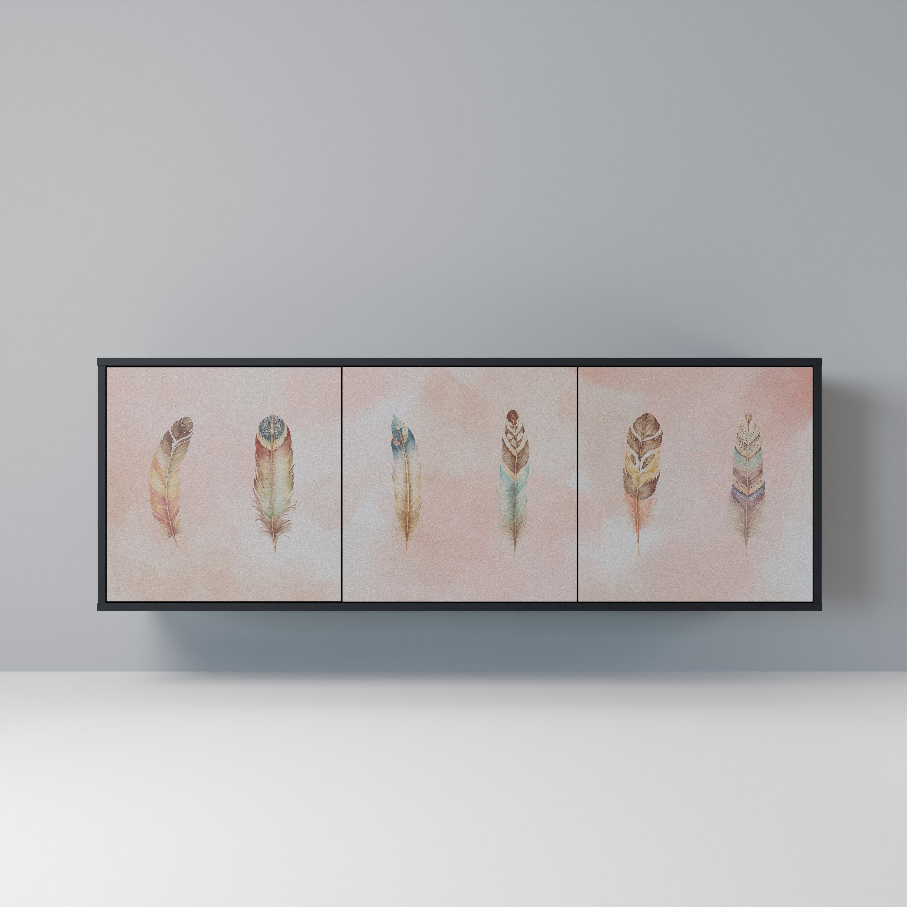 Buffet 3 portes DELIQUESCE en finition noire