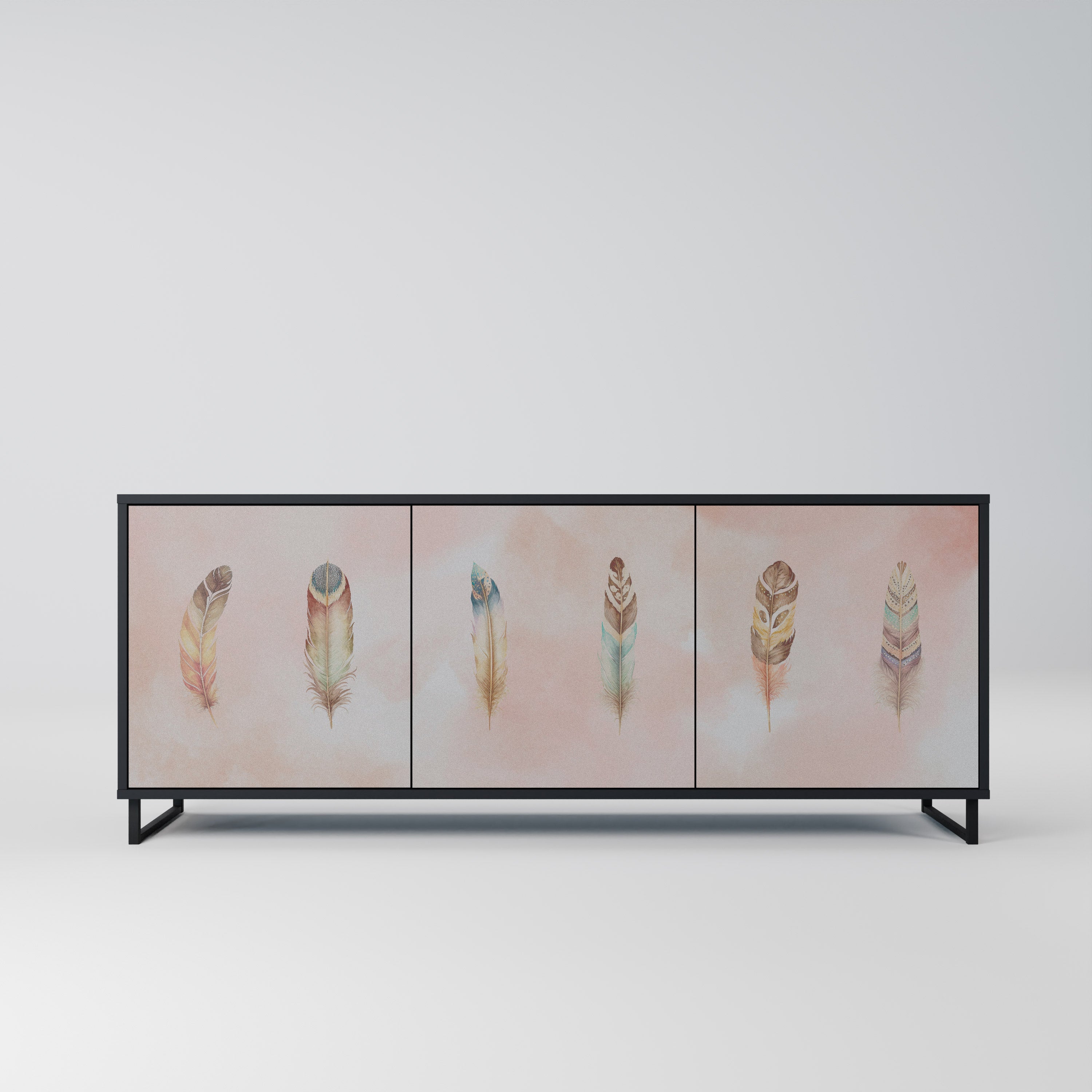 Buffet 3 portes DELIQUESCE en finition noire