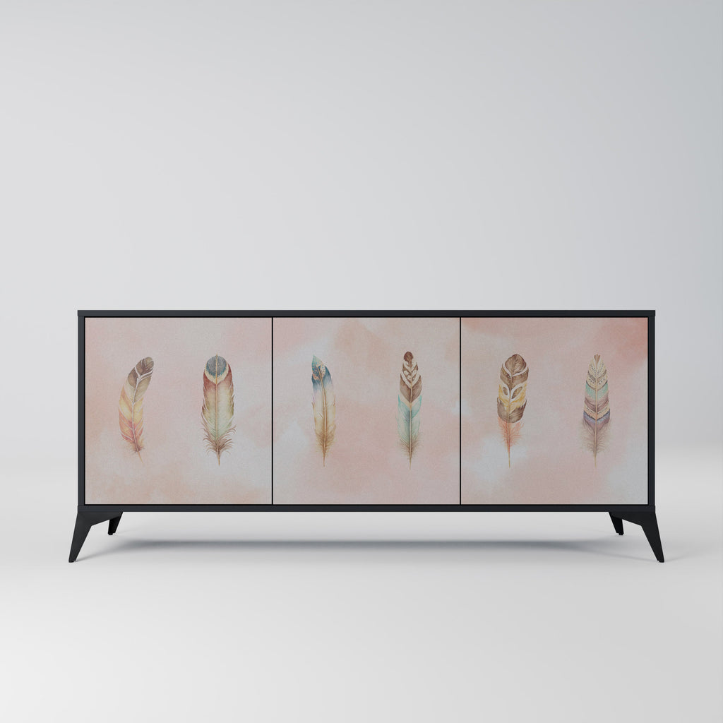 Buffet 3 portes DELIQUESCE en finition noire