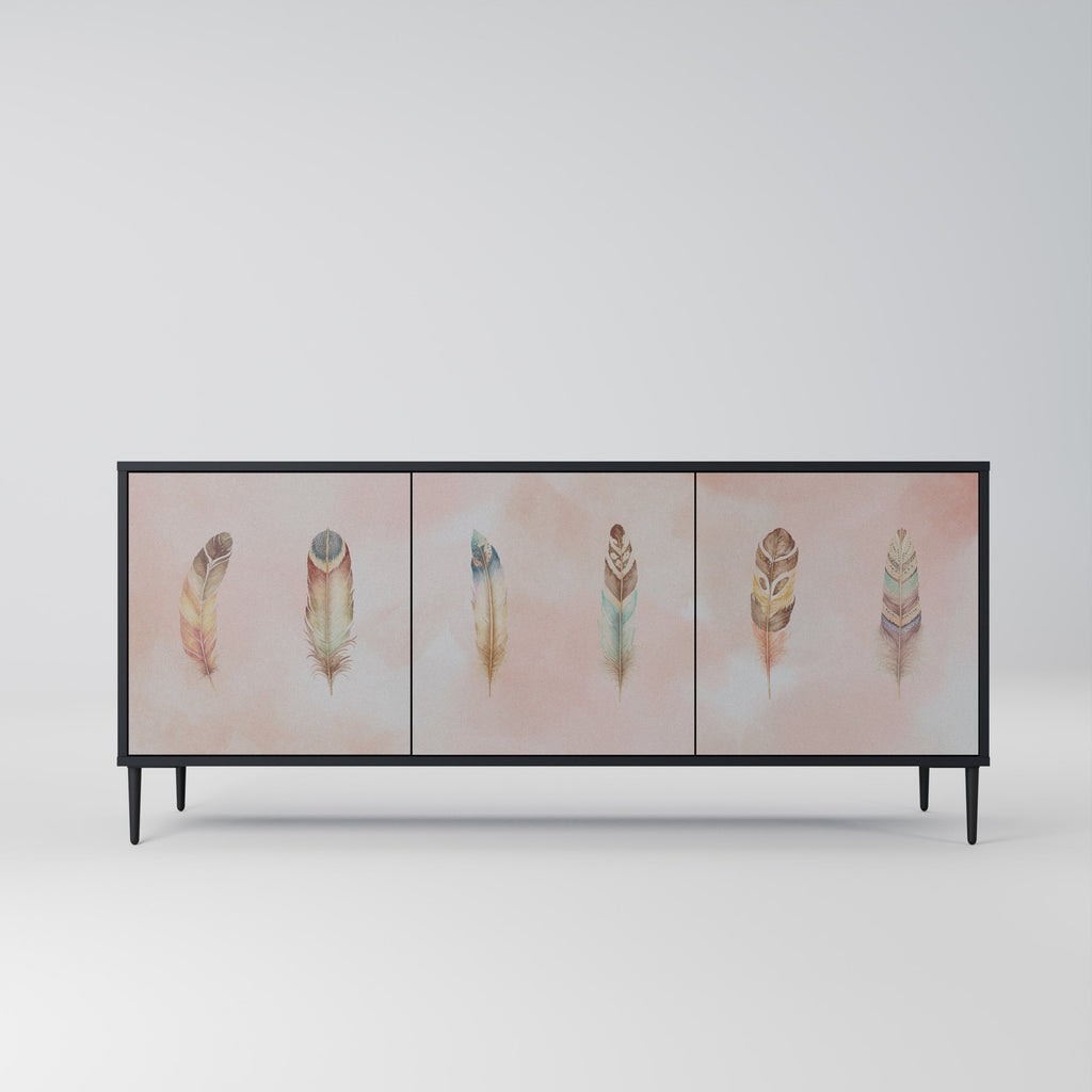 Buffet 3 portes DELIQUESCE en finition noire