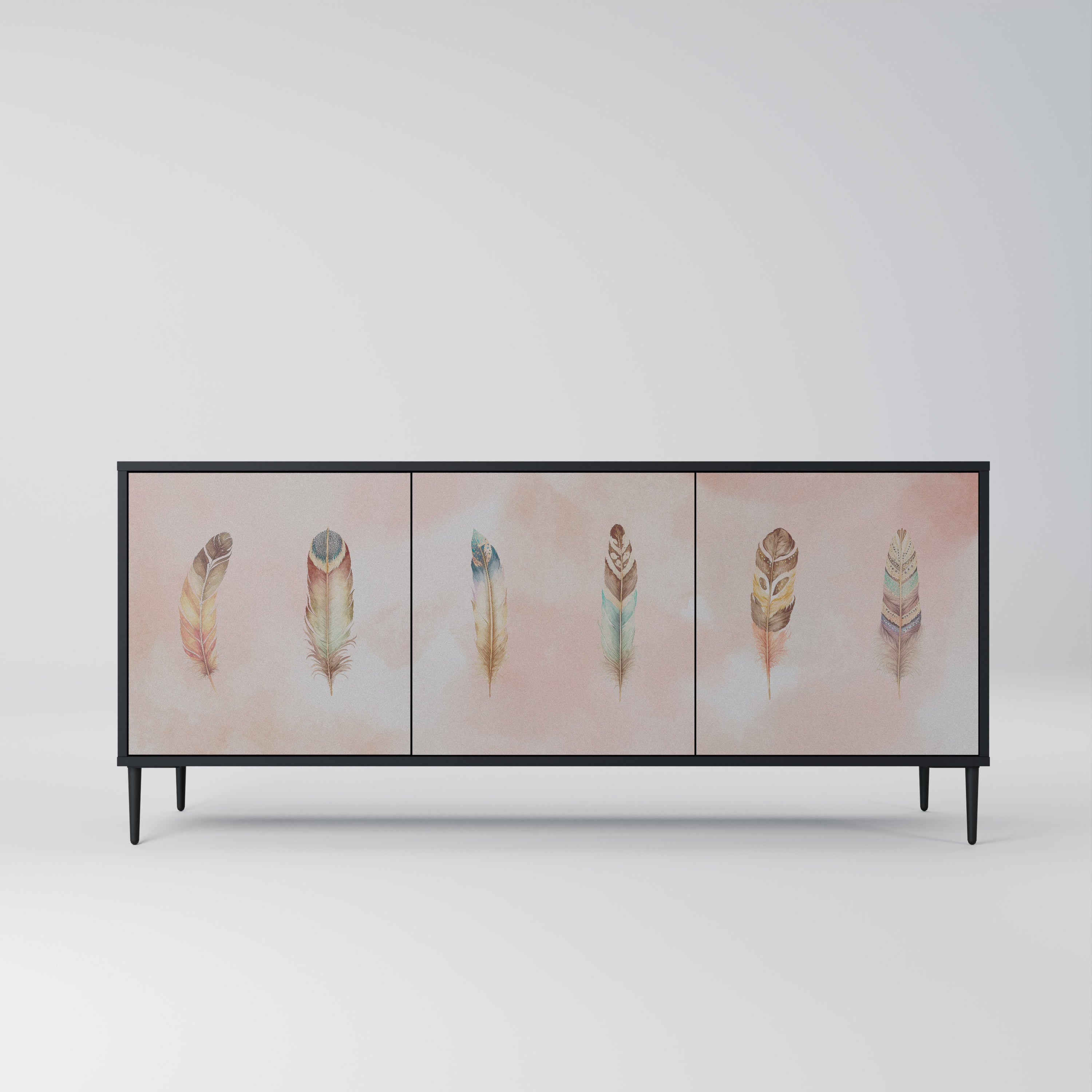 Buffet 3 portes DELIQUESCE en finition noire