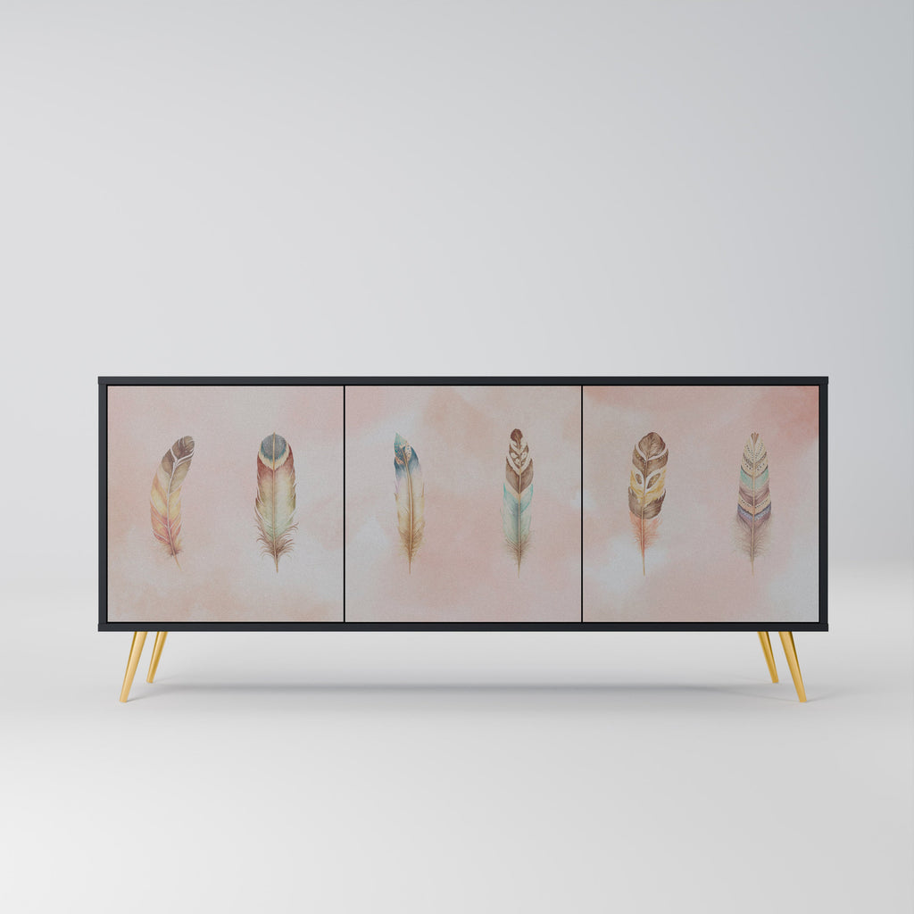 Buffet 3 portes DELIQUESCE en finition noire