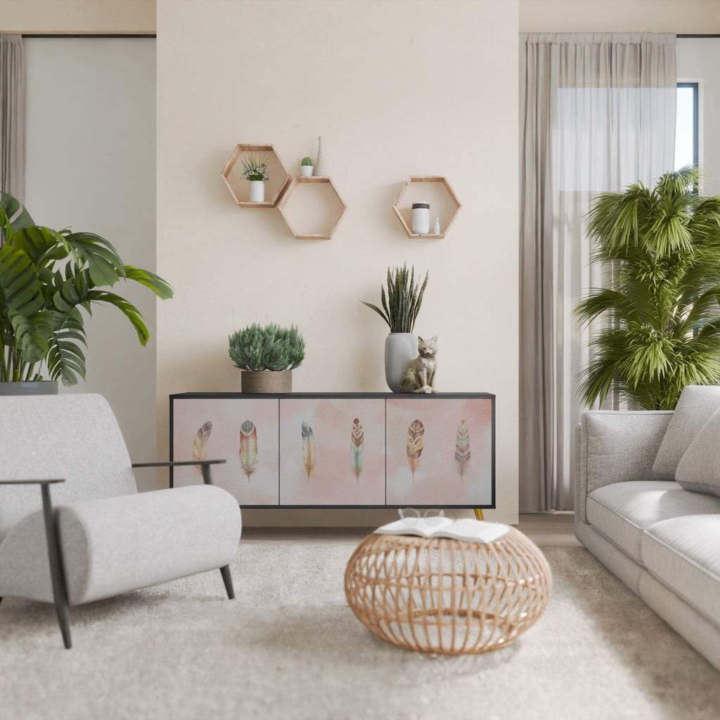 Buffet 3 portes DELIQUESCE en finition noire