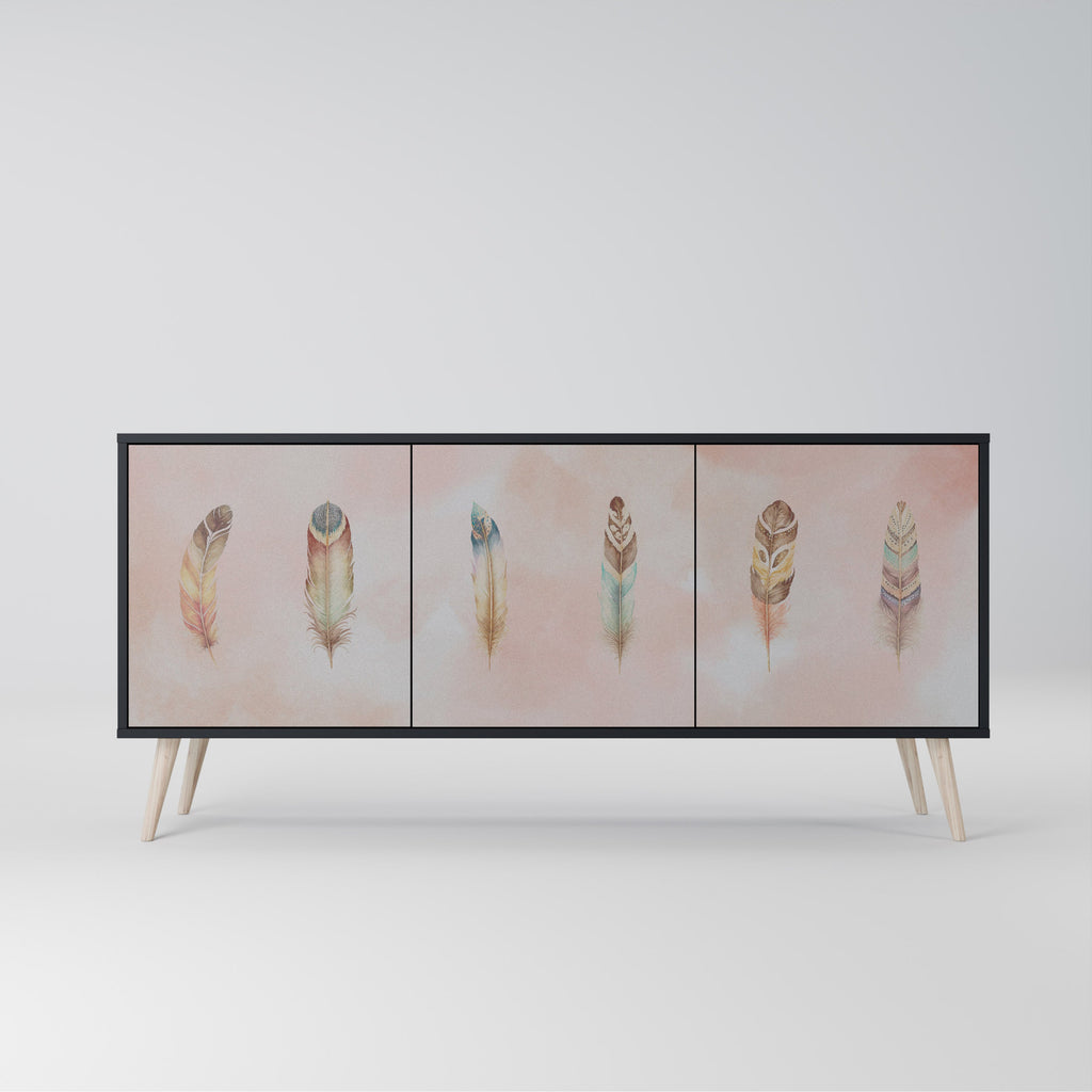 Buffet 3 portes DELIQUESCE en finition noire