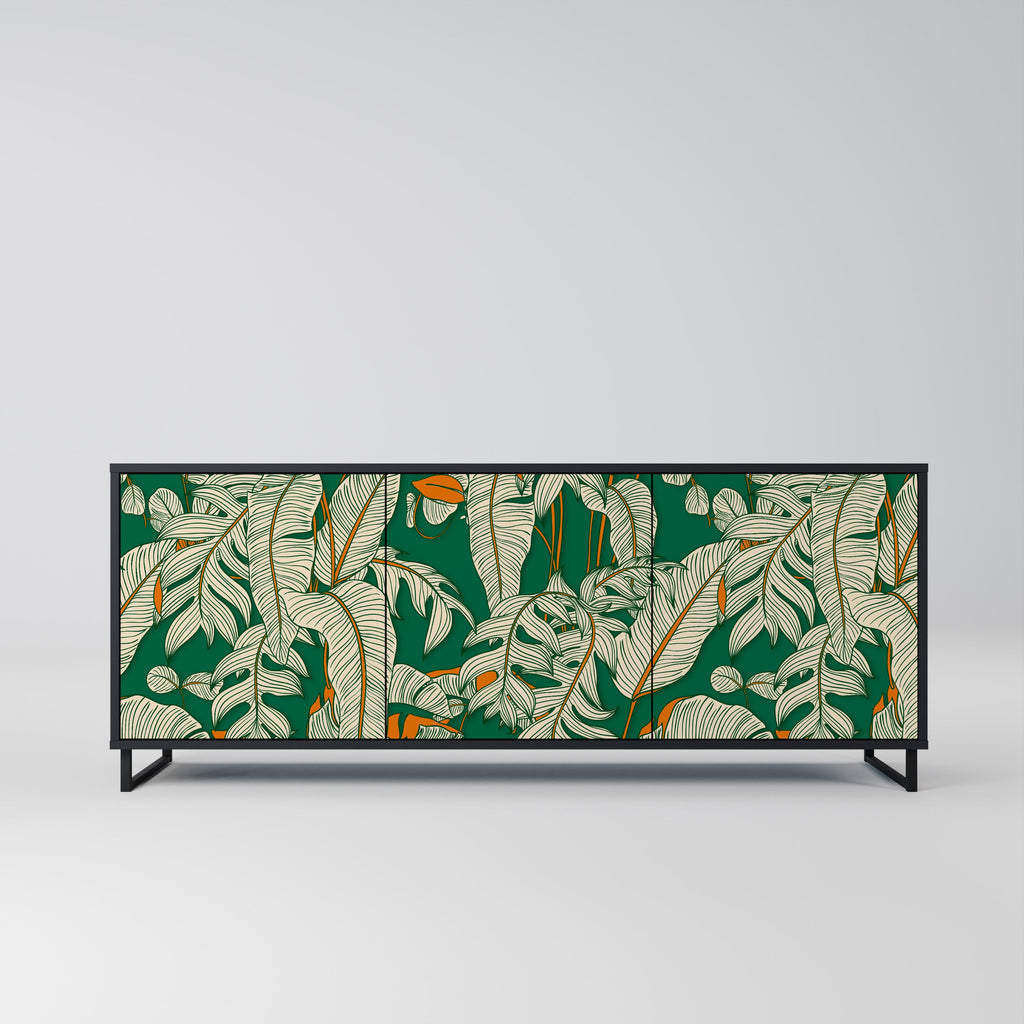 Buffet 3 portes VERDANT PLEASURES finition noire