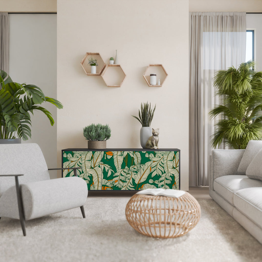 Buffet 3 portes VERDANT PLEASURES finition noire