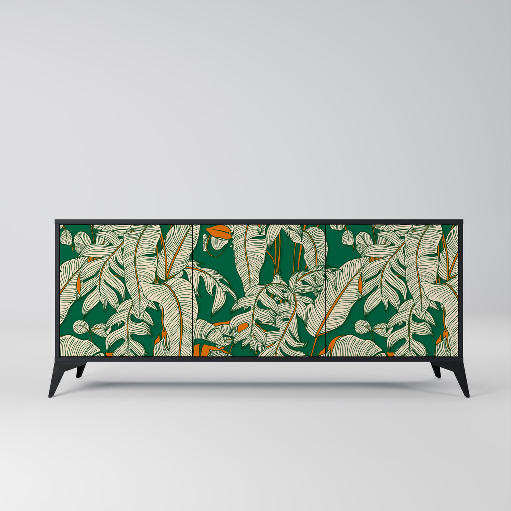 Buffet 3 portes VERDANT PLEASURES finition noire