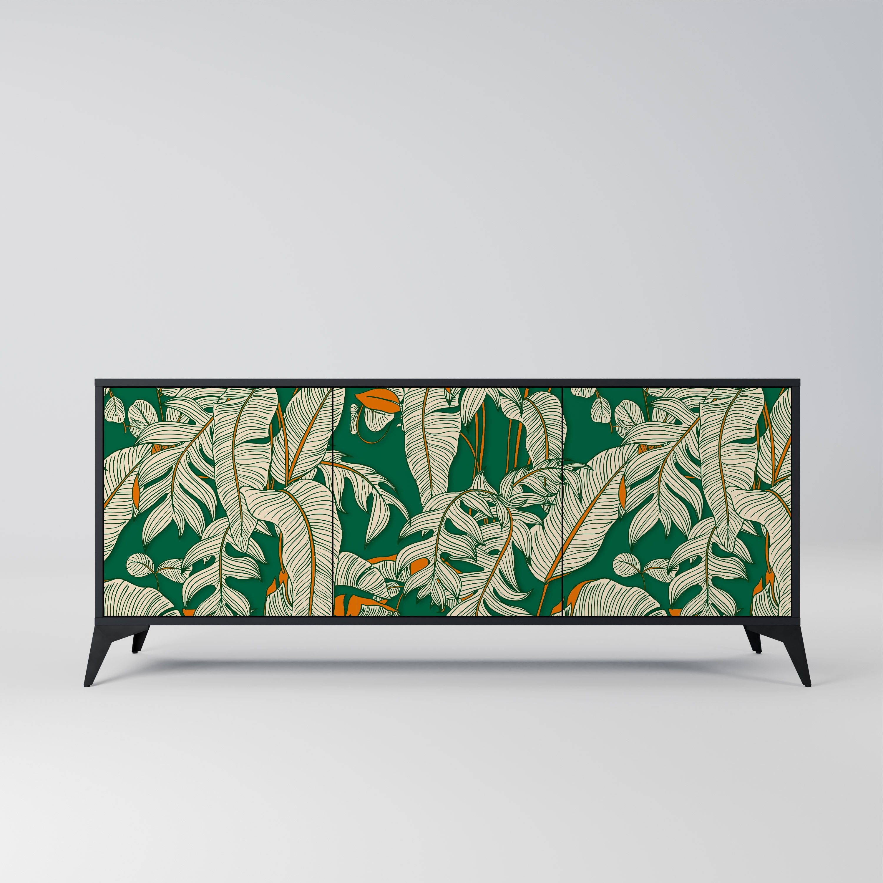 Buffet 3 portes VERDANT PLEASURES finition noire