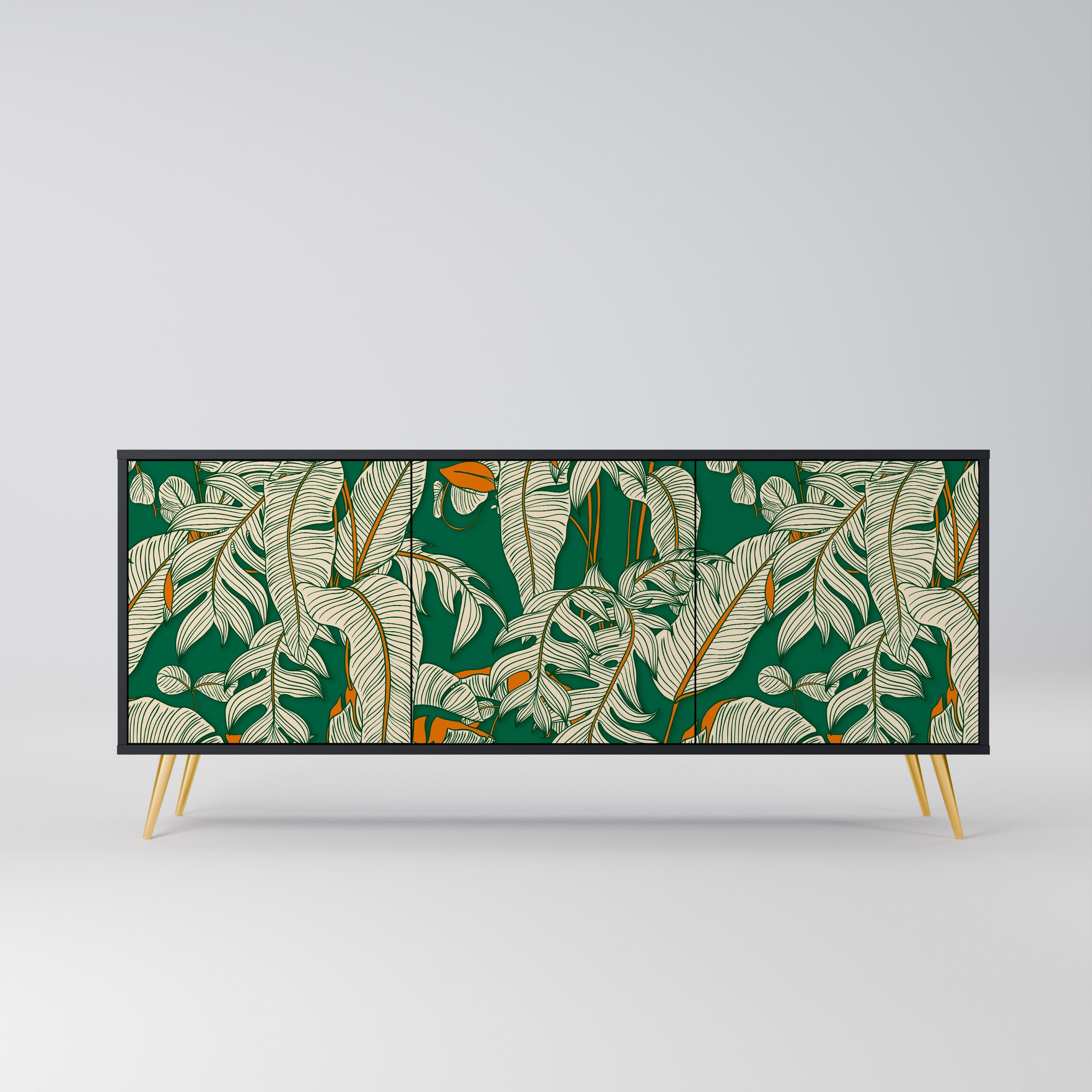 Buffet 3 portes VERDANT PLEASURES finition noire