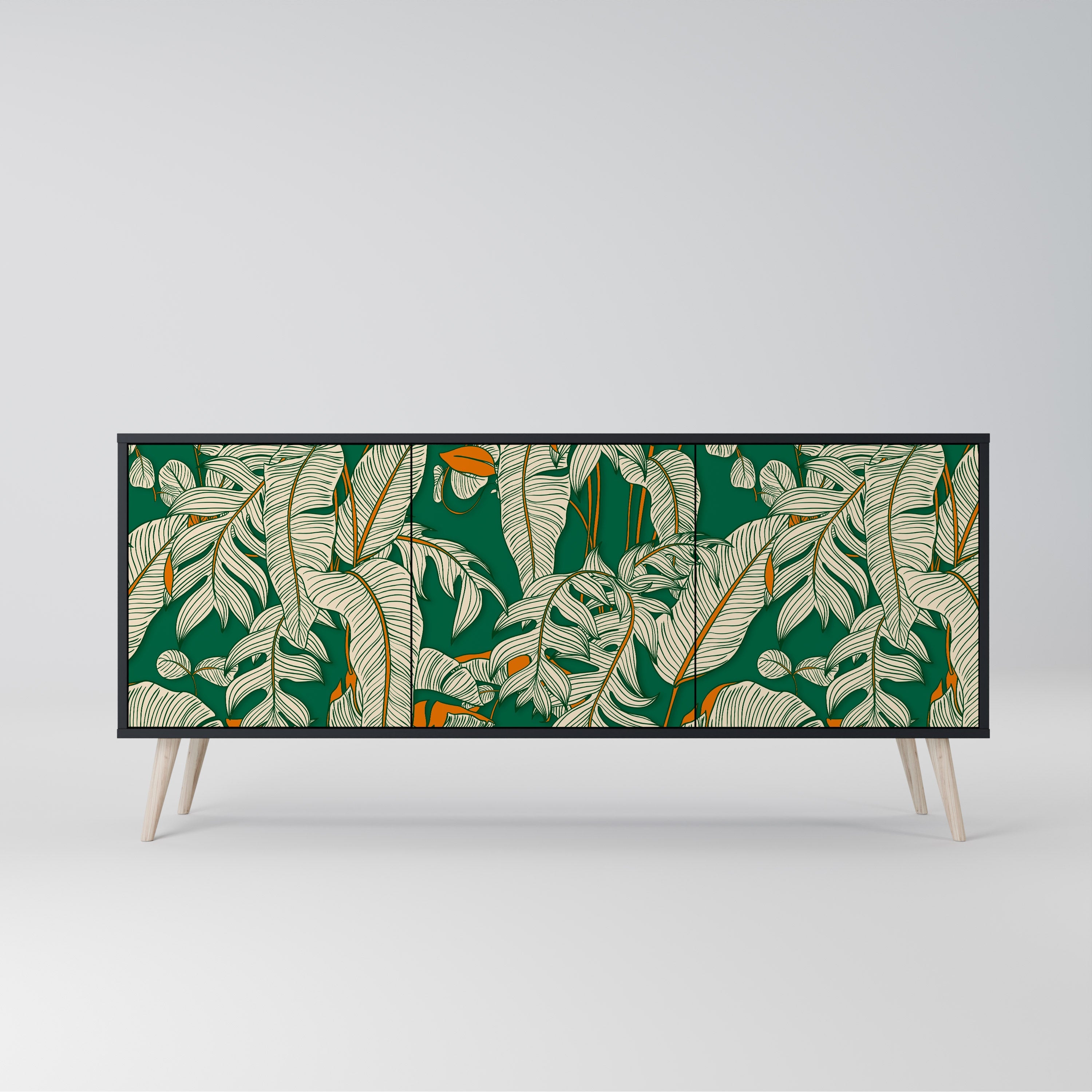 Buffet 3 portes VERDANT PLEASURES finition noire