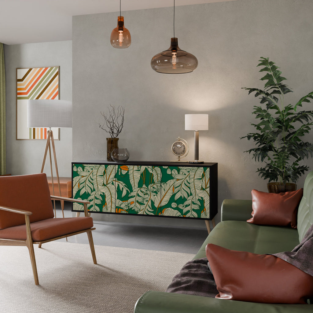 Buffet 3 portes VERDANT PLEASURES finition noire