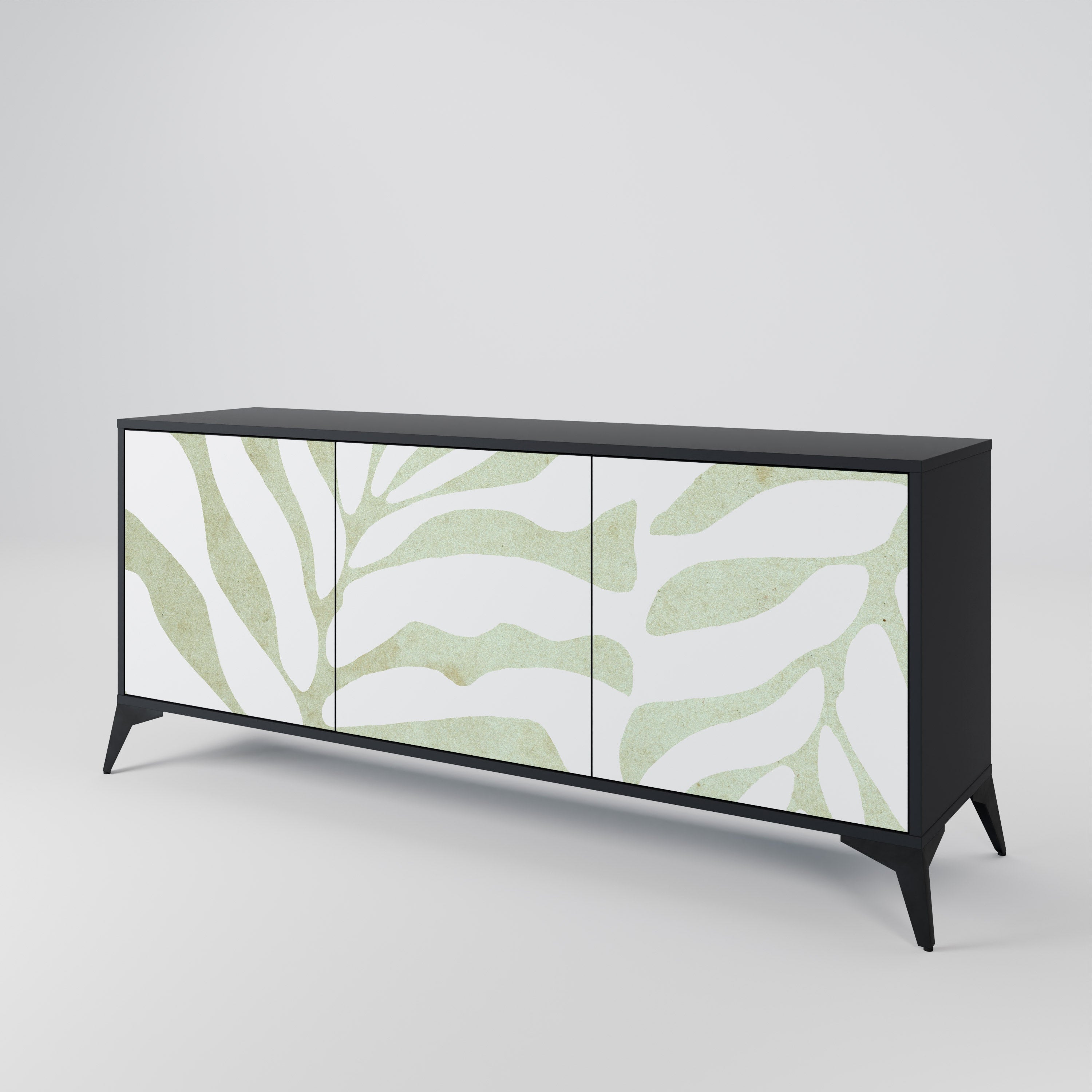 Buffet 3 portes BOTANICAL SPARK finition noire