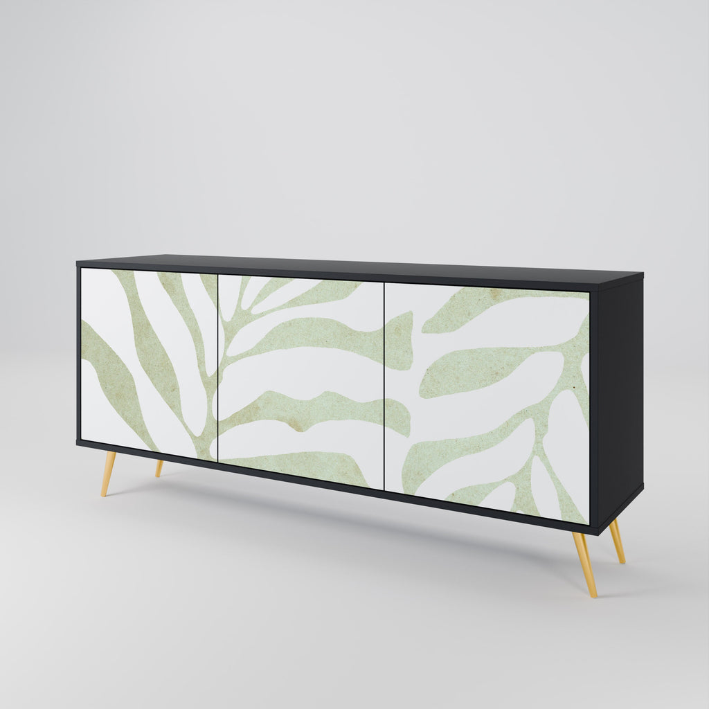 Buffet 3 portes BOTANICAL SPARK finition noire