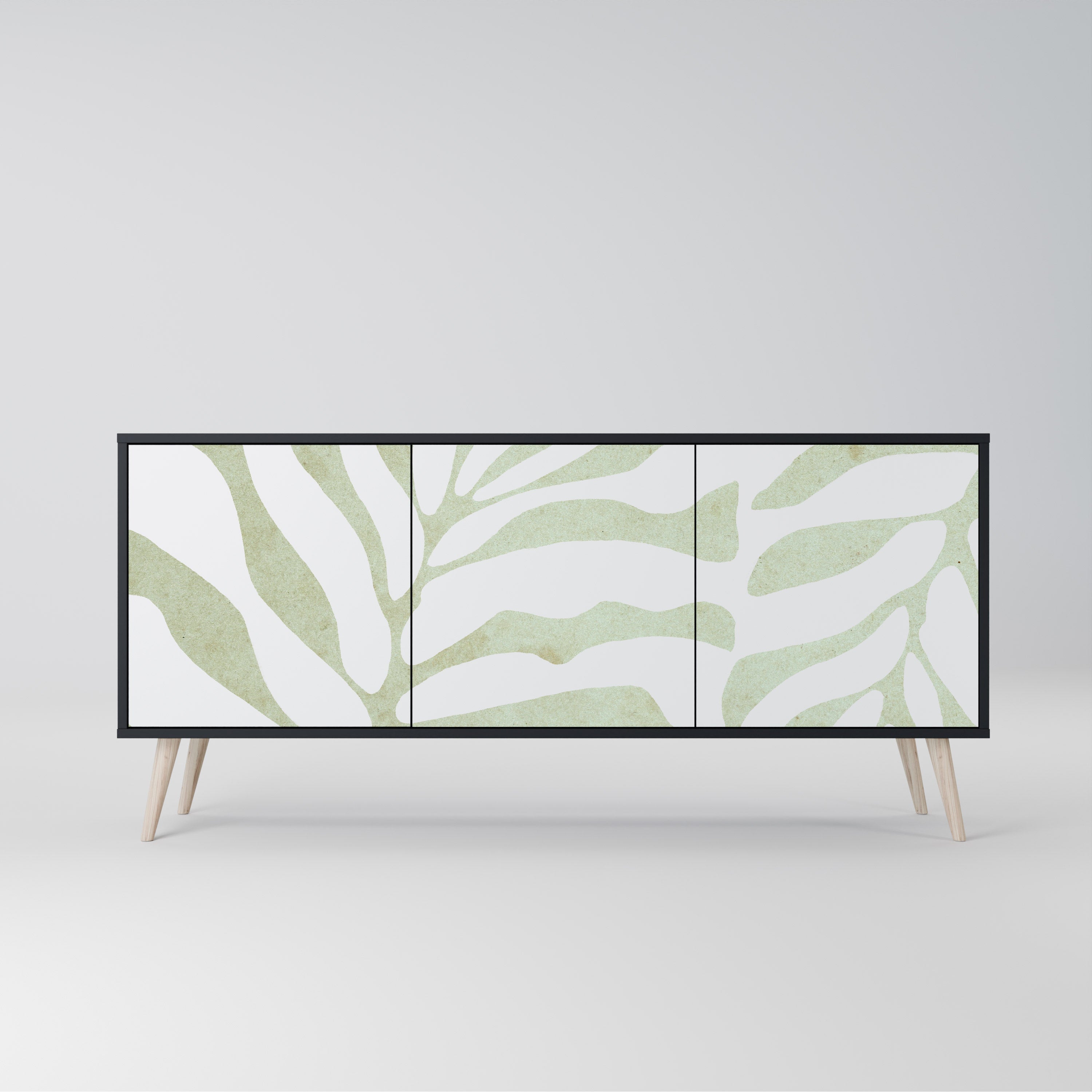 Buffet 3 portes BOTANICAL SPARK finition noire