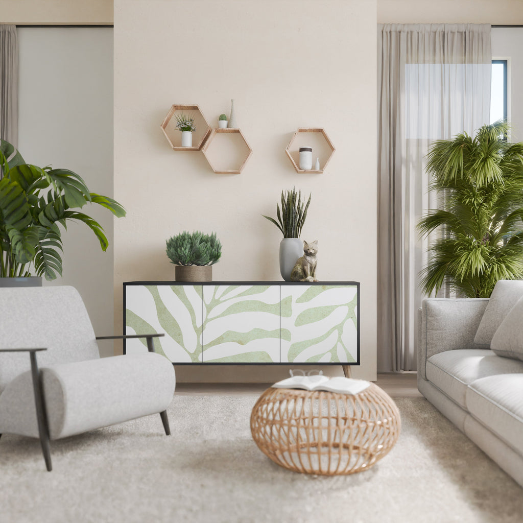 Buffet 3 portes BOTANICAL SPARK finition noire