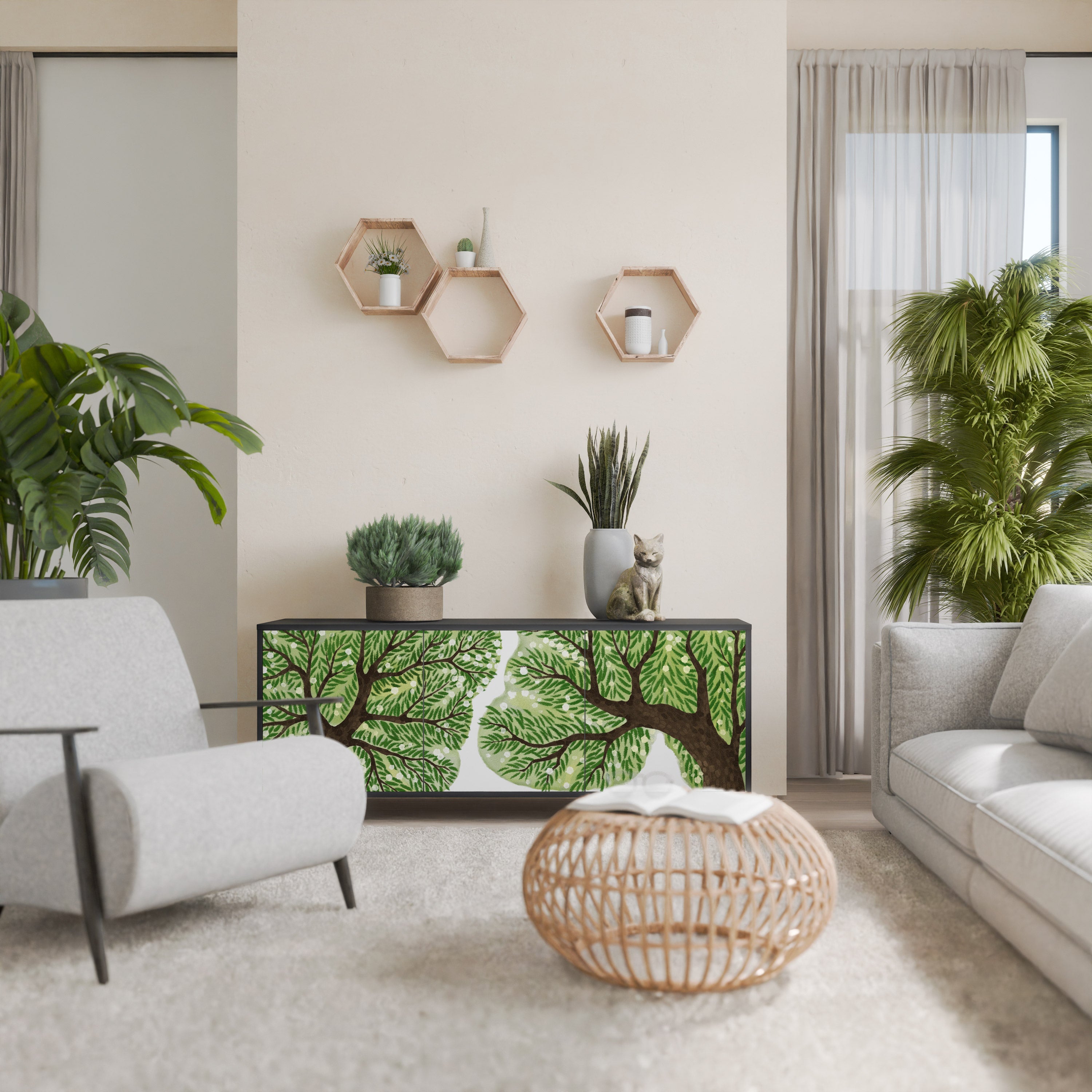 Buffet 3 portes WILDERNESS DASH en finition noire