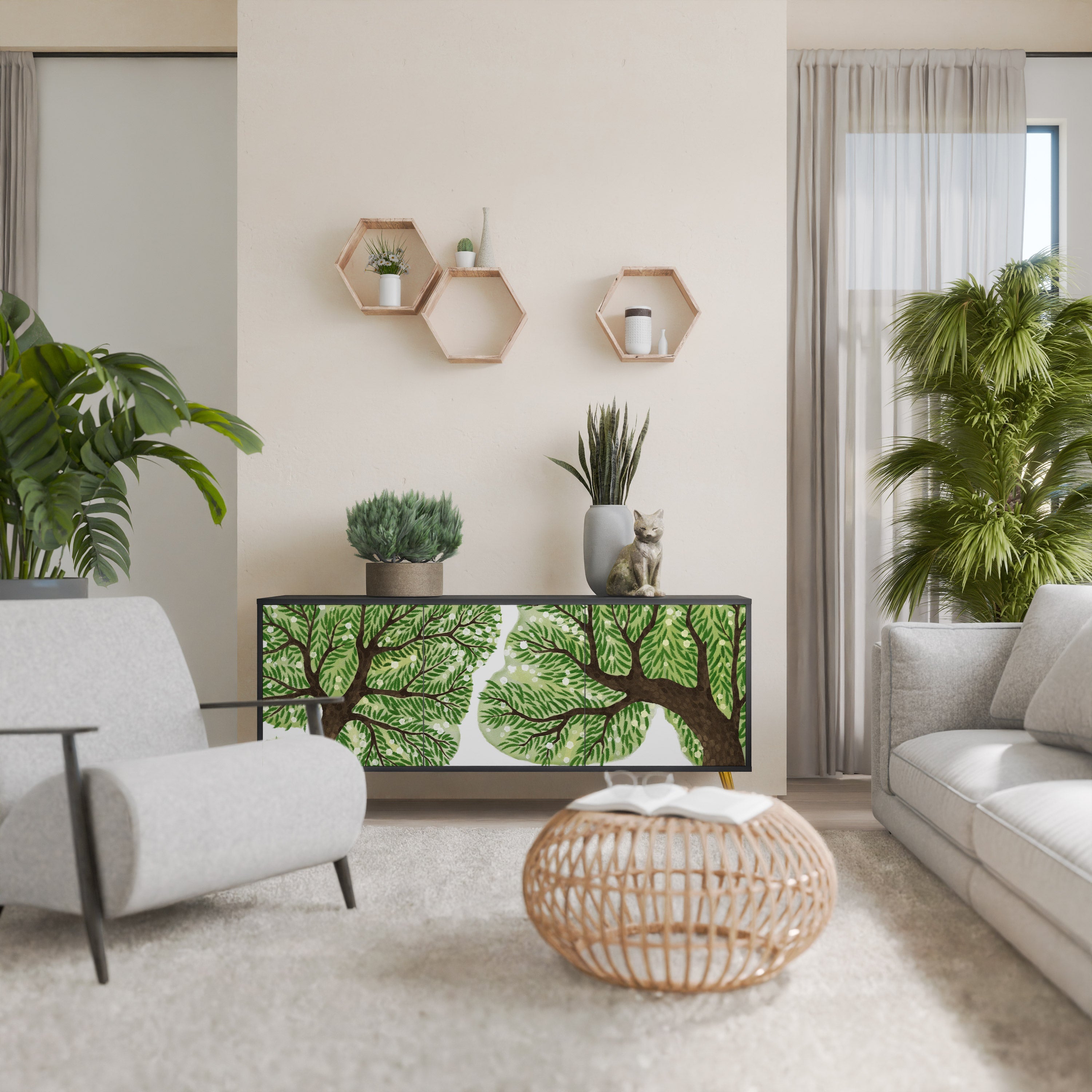 Buffet 3 portes WILDERNESS DASH en finition noire