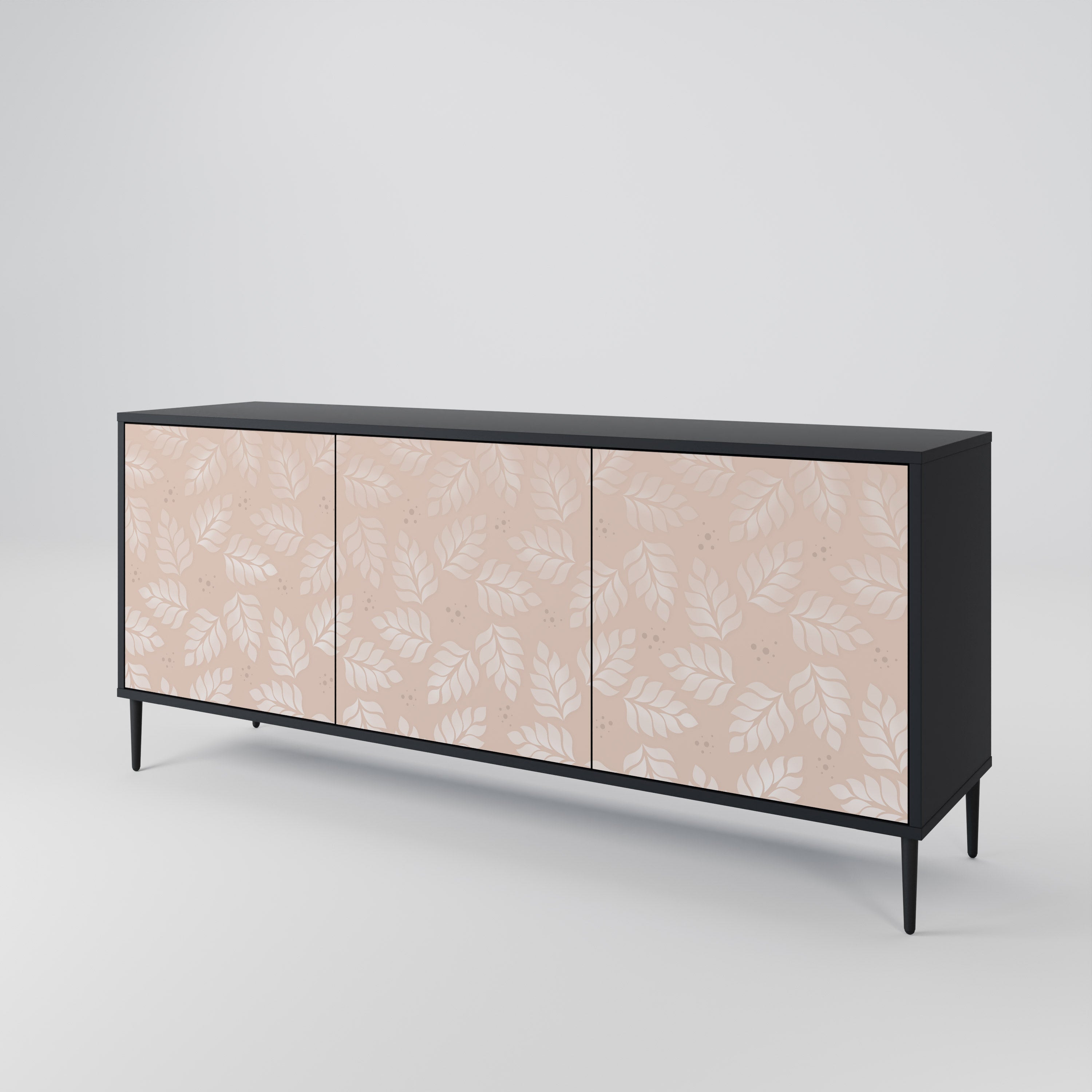 LEAVES ON BEIGE 3-Door Sideboard