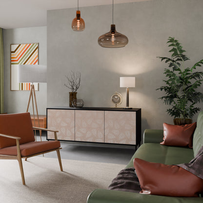 LEAVES ON BEIGE 3-Door Sideboard