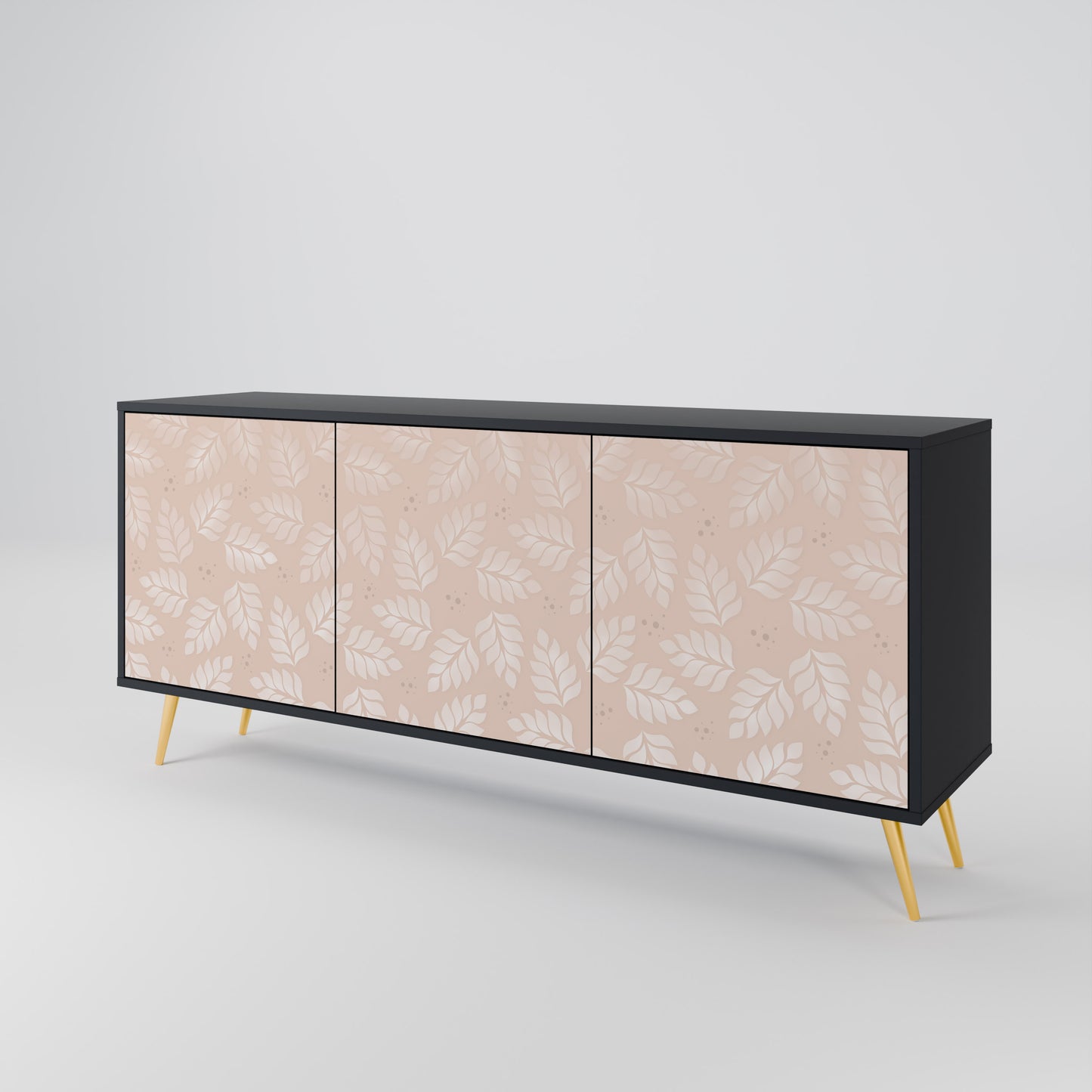 LEAVES ON BEIGE 3-Door Sideboard