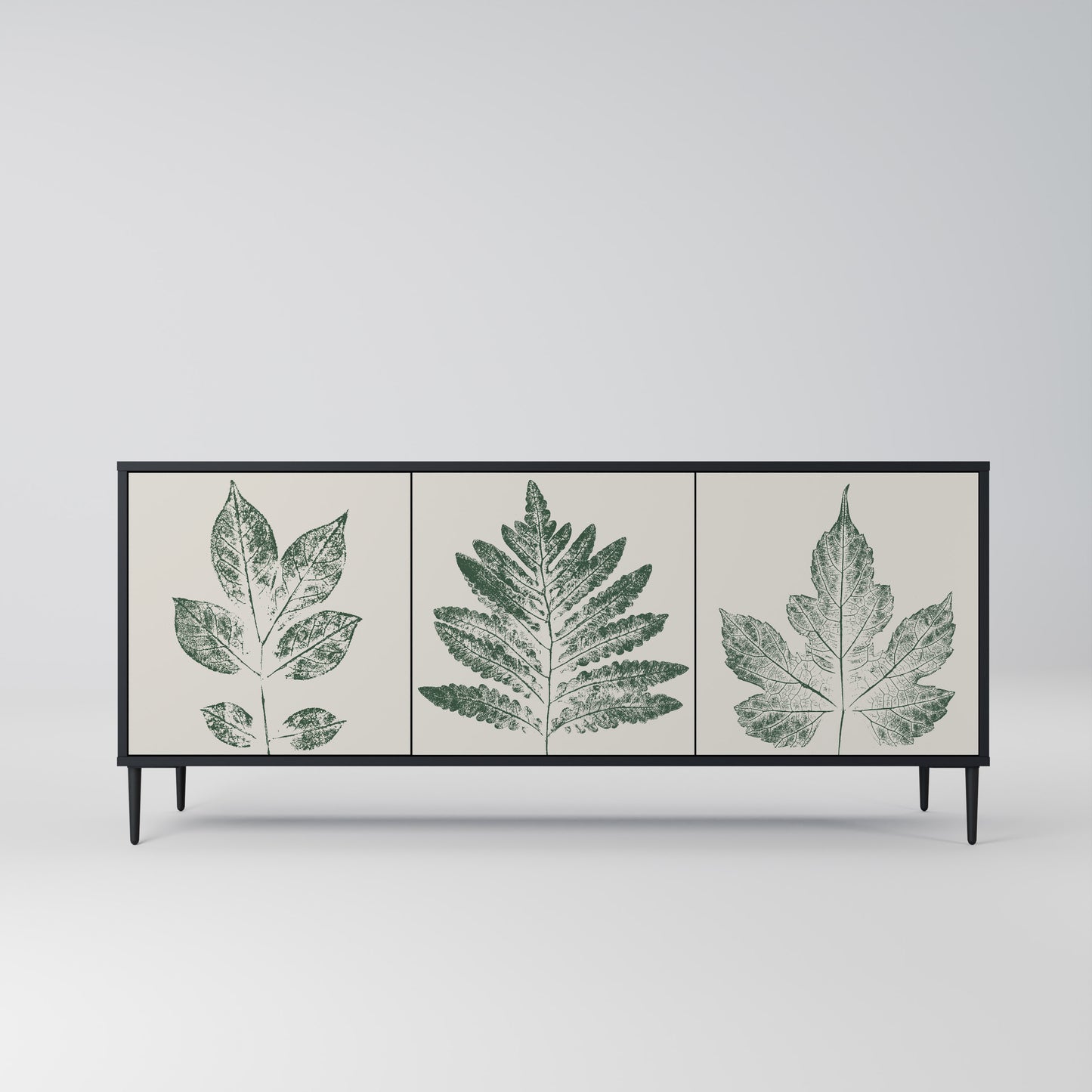 GREEN LEAFY STAMPS 3-Door Sideboard