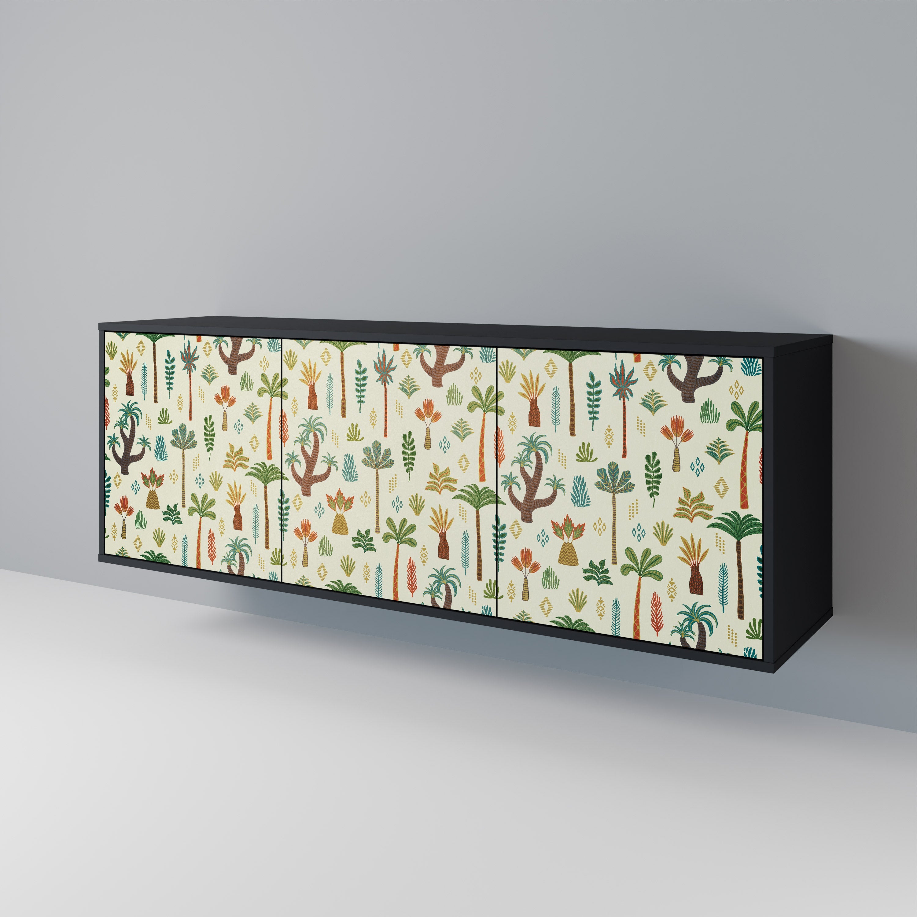 Buffet 3 portes PALM SPRING finition noire