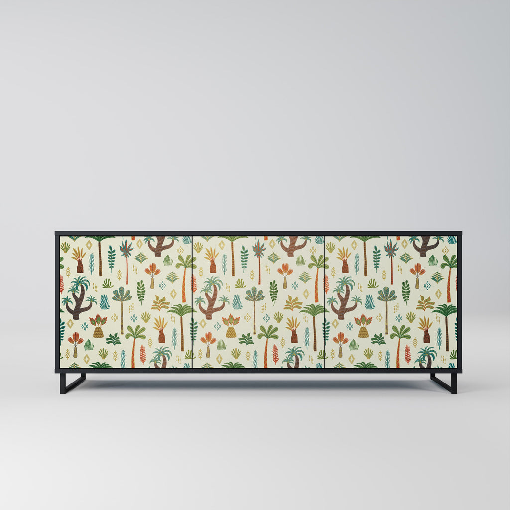 Buffet 3 portes PALM SPRING finition noire