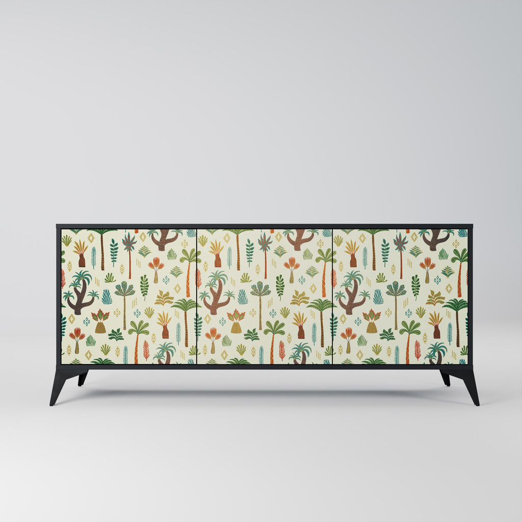 Buffet 3 portes PALM SPRING finition noire