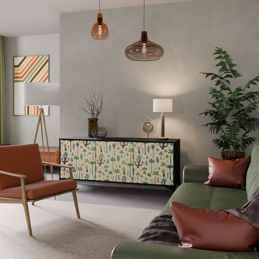 Buffet 3 portes PALM SPRING finition noire