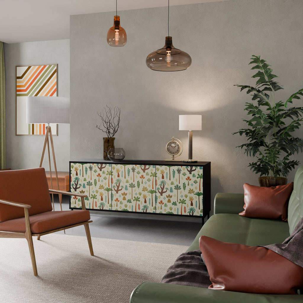 Buffet 3 portes PALM SPRING finition noire