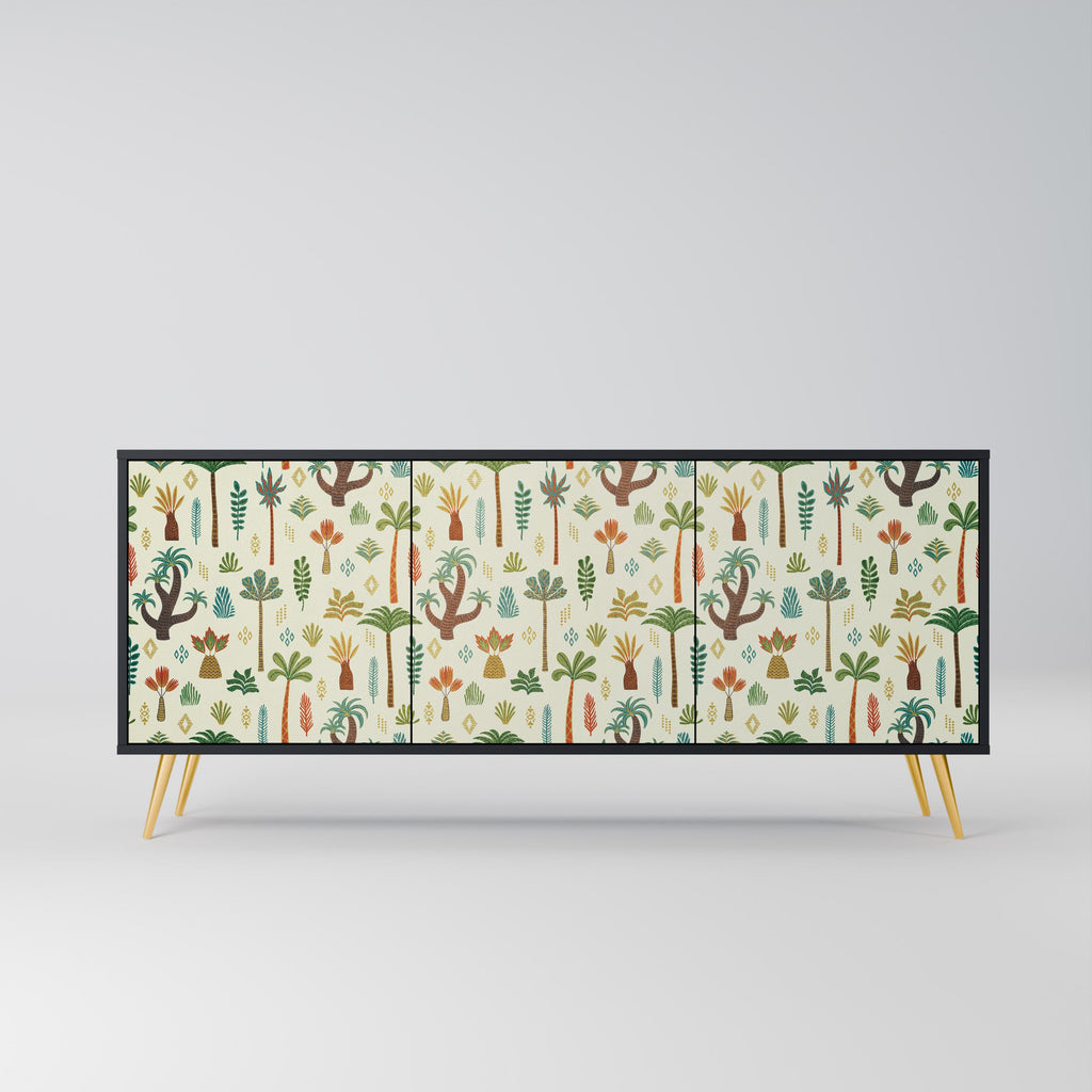 Buffet 3 portes PALM SPRING finition noire