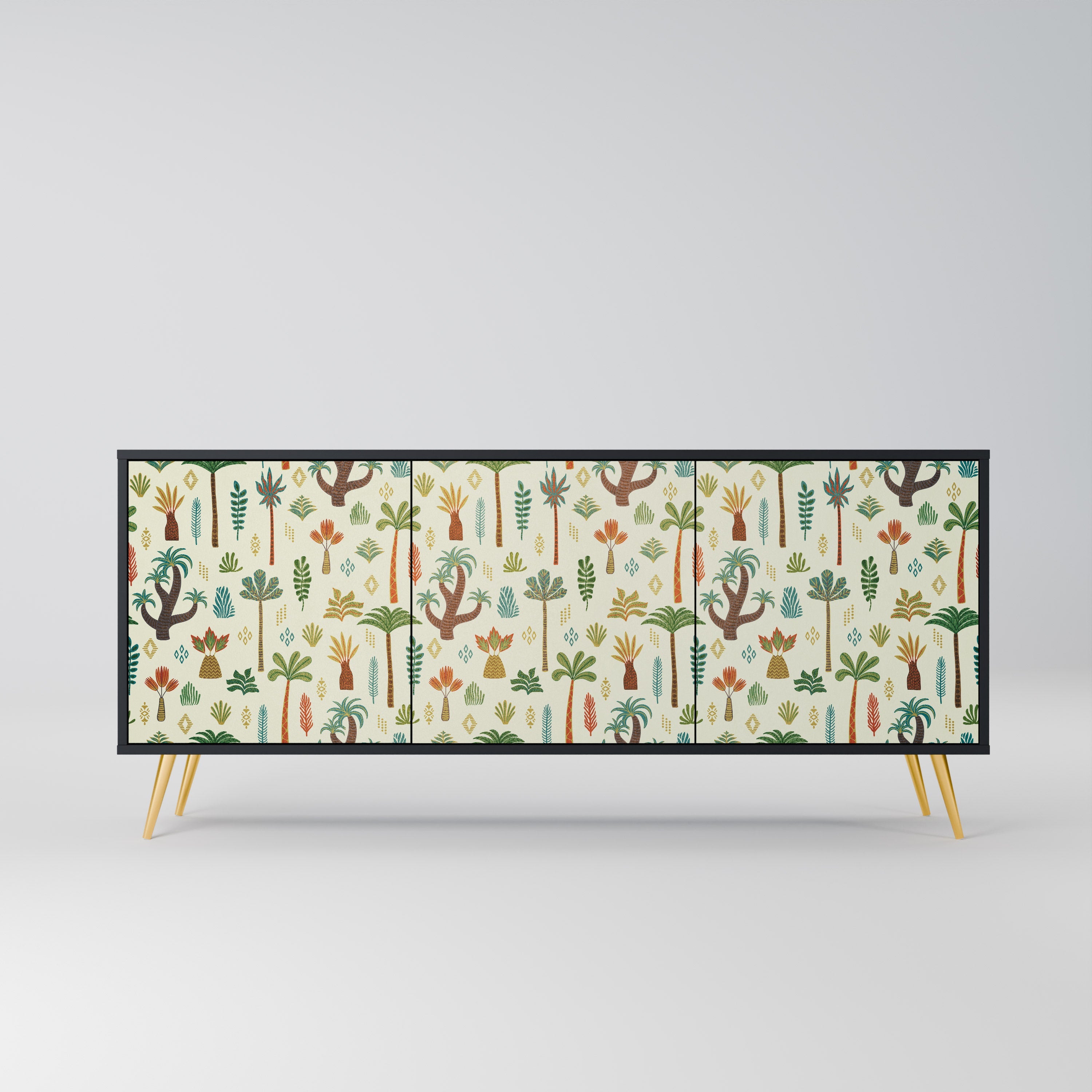 Buffet 3 portes PALM SPRING finition noire