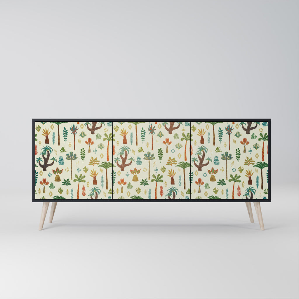 Buffet 3 portes PALM SPRING finition noire