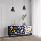 CITRUS BLACK AND WHITE 3-Door Sideboard