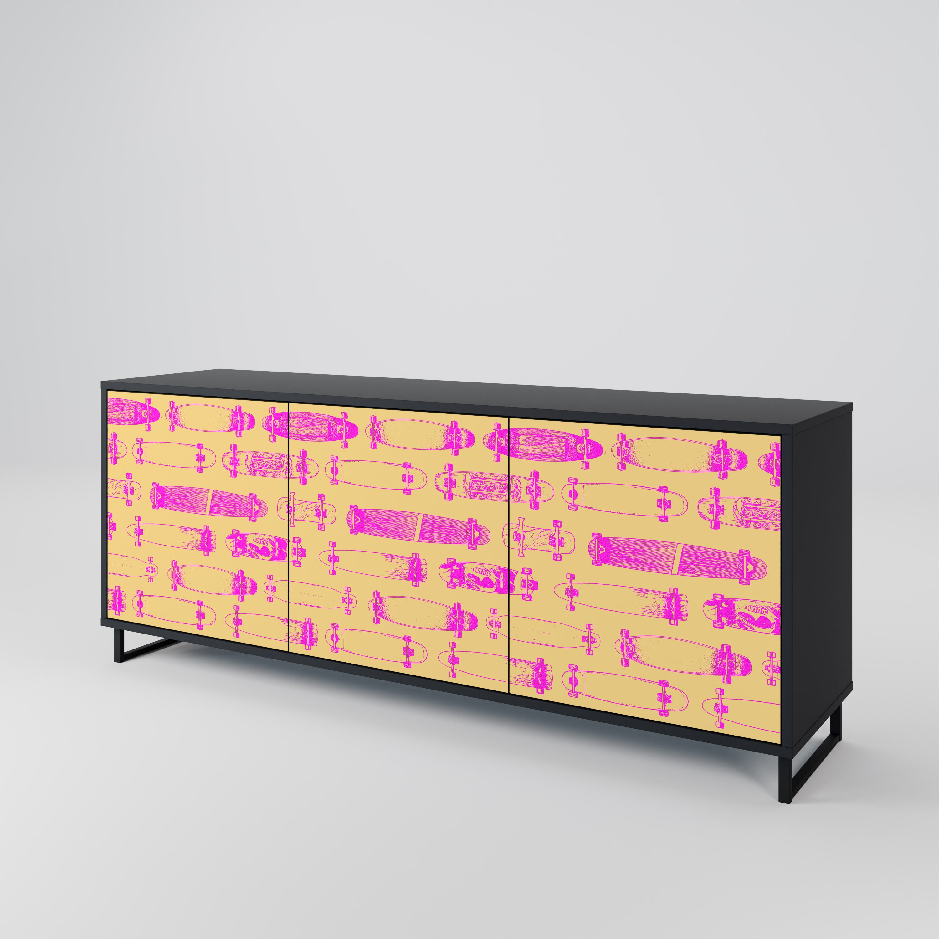 SKATEBOARD ARTISTRY 3-Door Sideboard