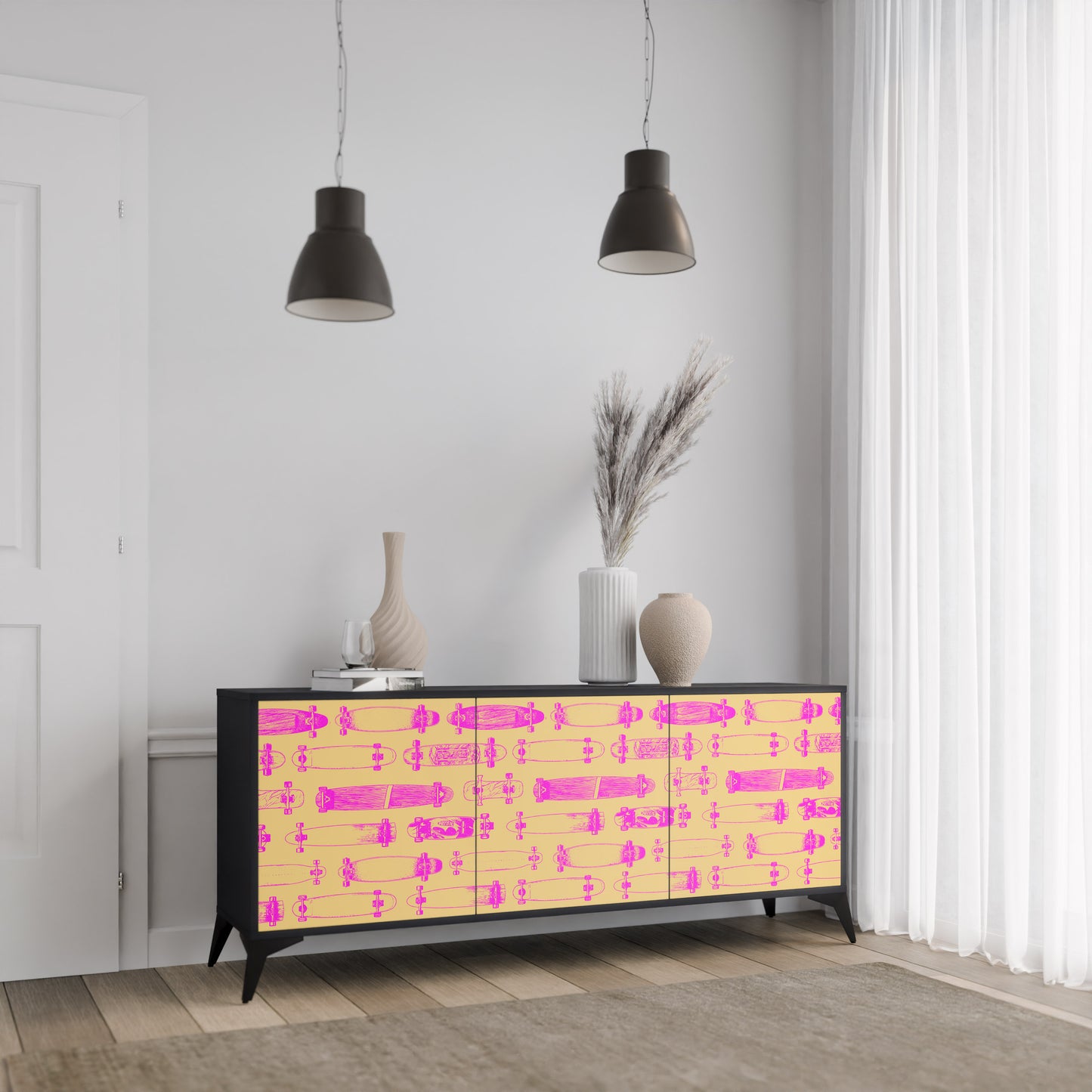 SKATEBOARD ARTISTRY 3-Door Sideboard