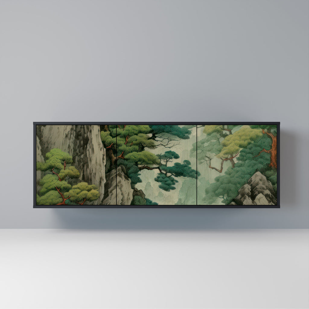 Buffet 3 portes VERDURE ABYSS finition noire