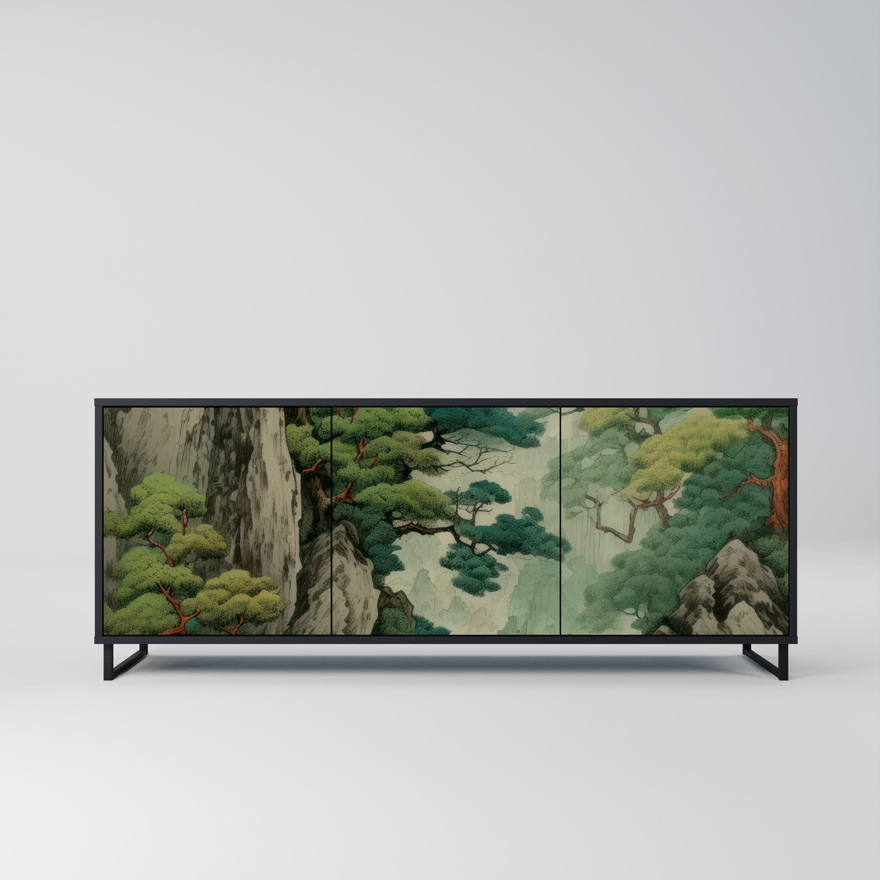 Buffet 3 portes VERDURE ABYSS finition noire