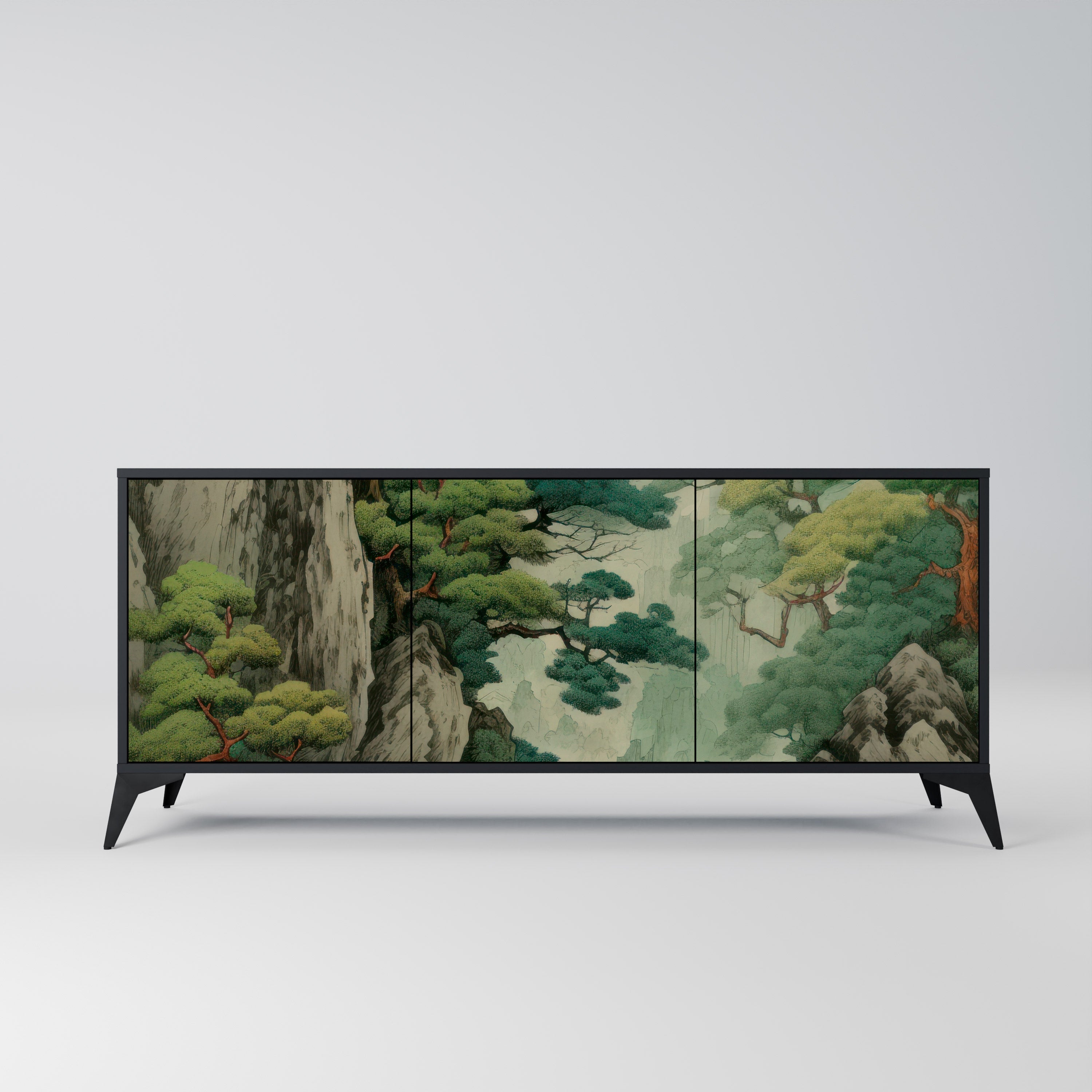 Buffet 3 portes VERDURE ABYSS finition noire