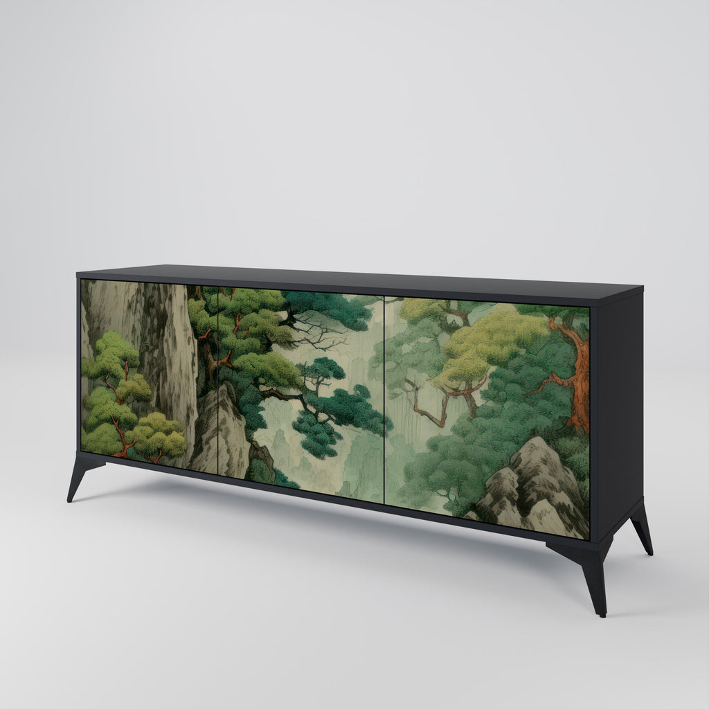 Buffet 3 portes VERDURE ABYSS finition noire