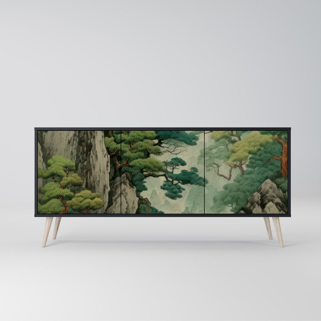 Buffet 3 portes VERDURE ABYSS finition noire