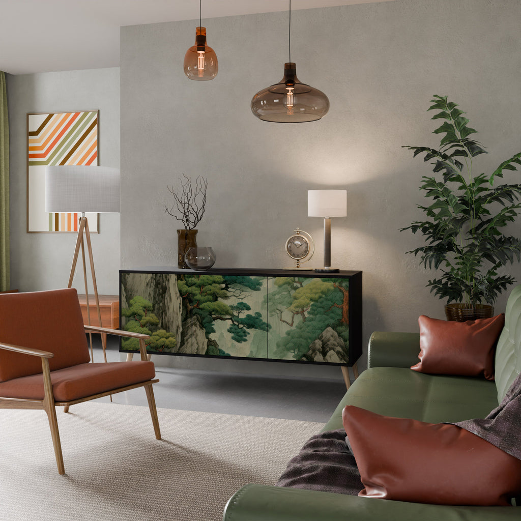 Buffet 3 portes VERDURE ABYSS finition noire