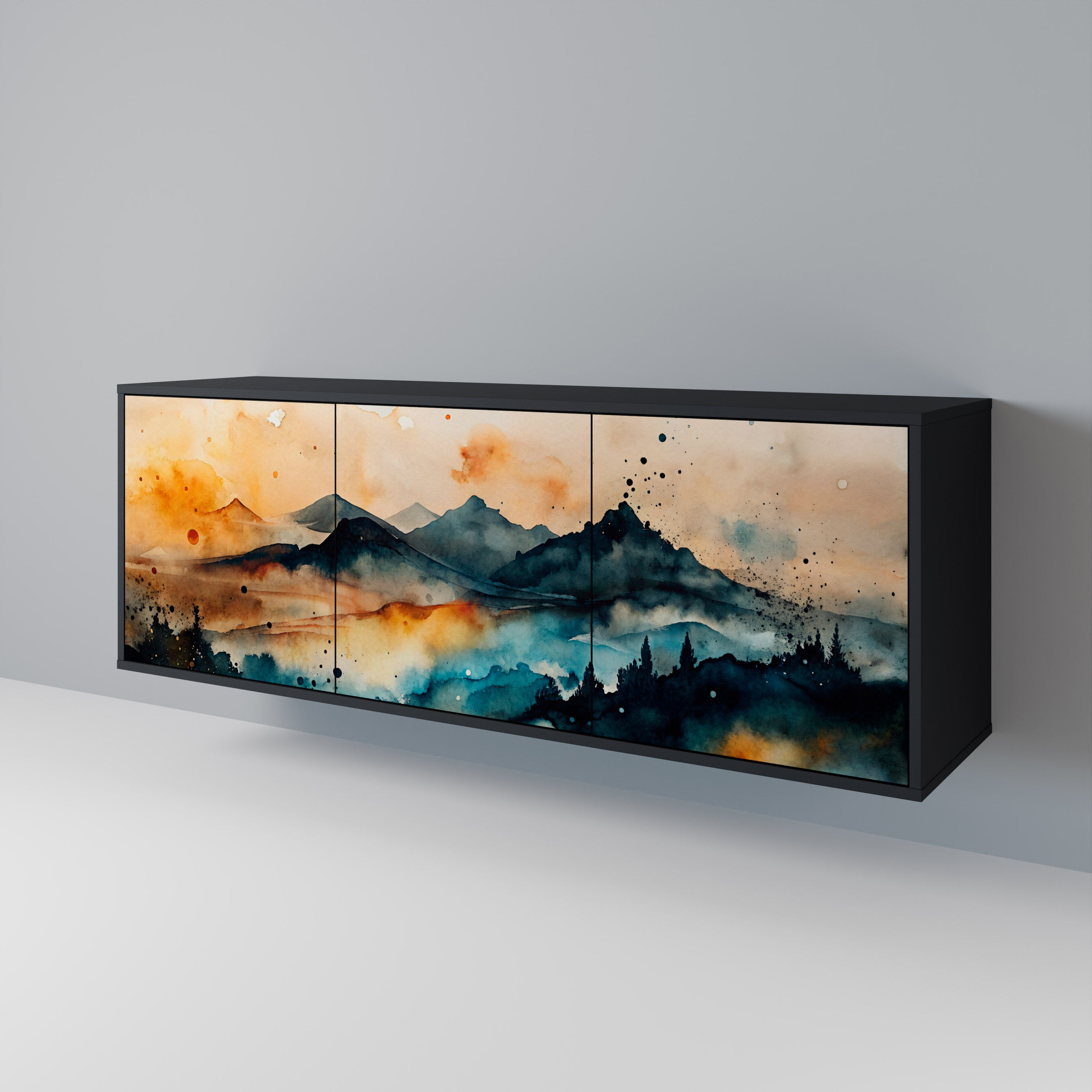 OMINOUS MOUNTAINS 3-Door Sideboard
