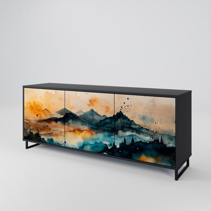 OMINOUS MOUNTAINS 3-Door Sideboard