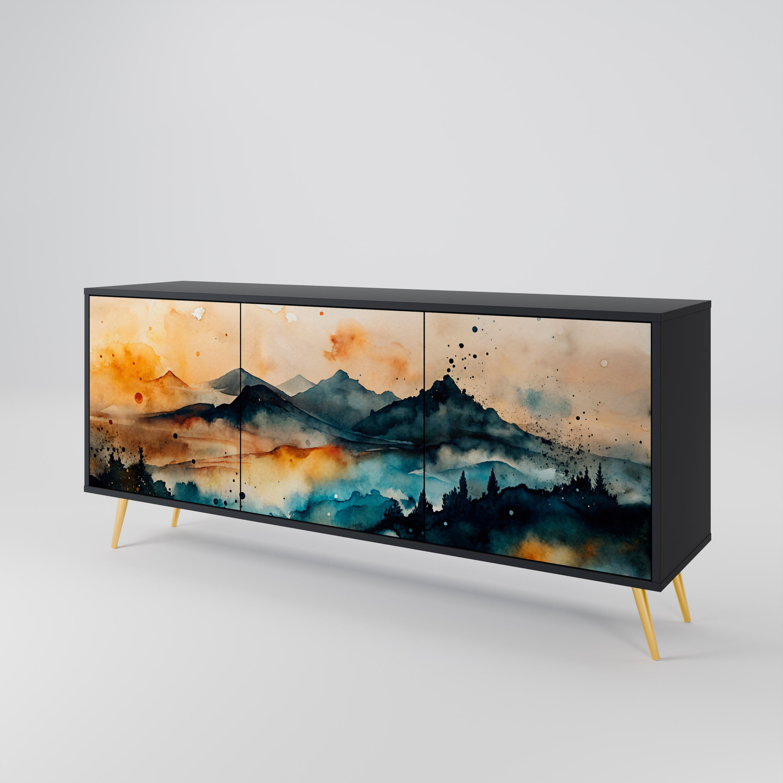 OMINOUS MOUNTAINS 3-Door Sideboard